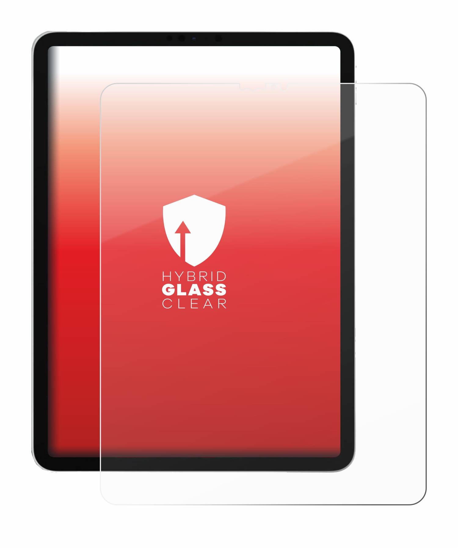 upscreen Hybrid Glass Clear Premium Schutzglas Folie für Apple iPad Pro 12.9 2018 (3.