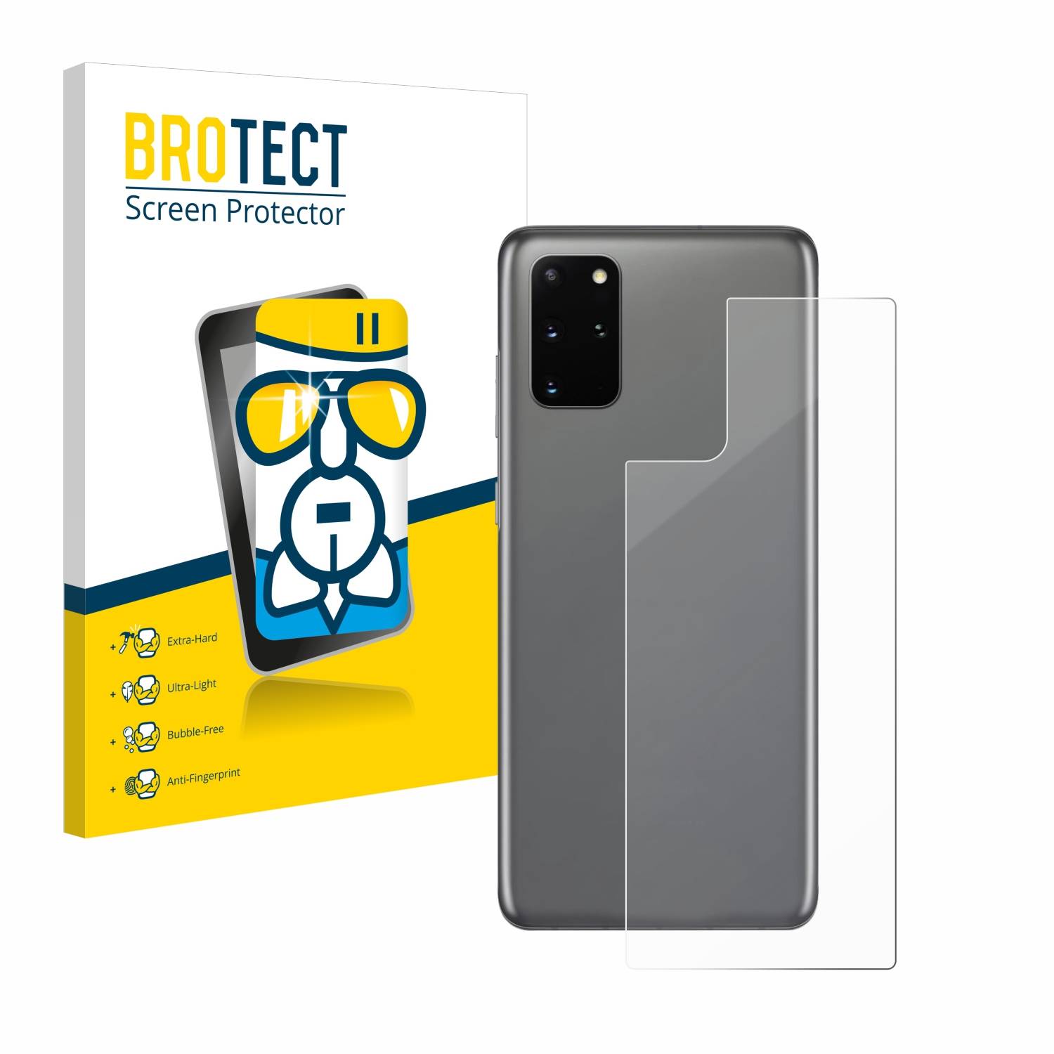 BROTECT AirGlass Flexible Schutz Glas Folie für Samsung Galaxy S20 Plus (Rückseite) Klar Transparent