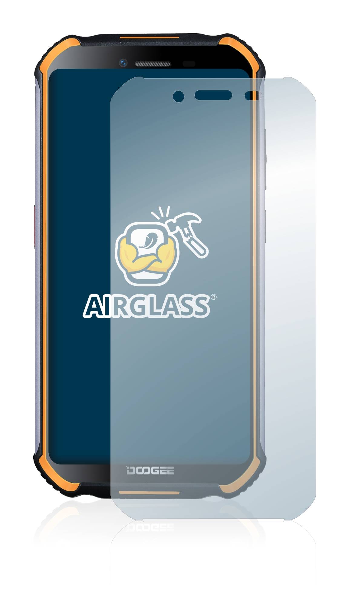 BROTECT AirGlass Flexible Schutz Glas Folie für Doogee S40 Pro Klar Transparent