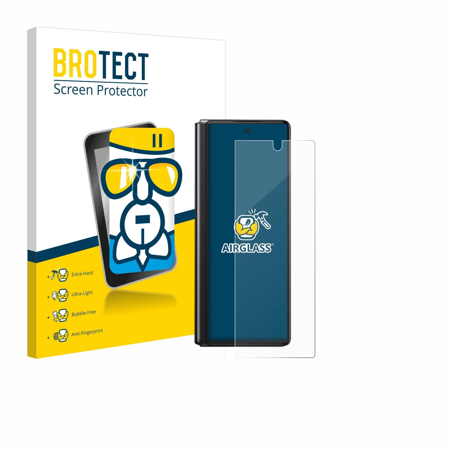 BROTECT AirGlass Glas Panzer-Folie für Samsung Galaxy Z Fold 2 5G - Schutzglas