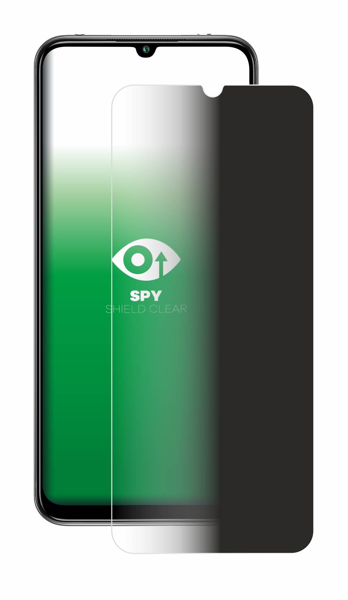 upscreen Blickschutzfolie für Xiaomi Mi 10 Lite Anti-Spy Privacy Blaulichtschutz Sichtschutzfolie