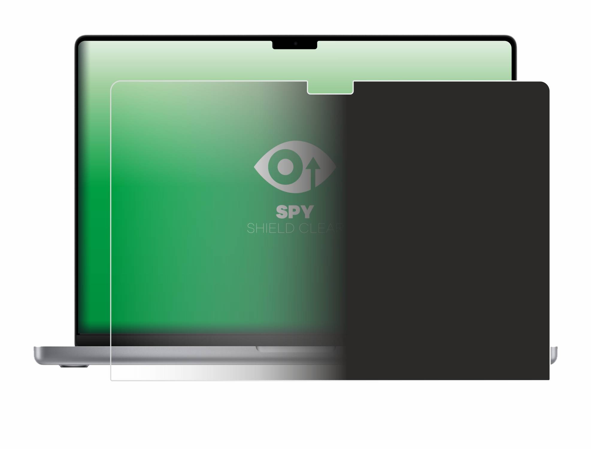 upscreen Blickschutzfolie für Apple MacBook Pro 16" 2021 Anti-Spy Privacy Blaulichtschutz Sichtschutzfolie