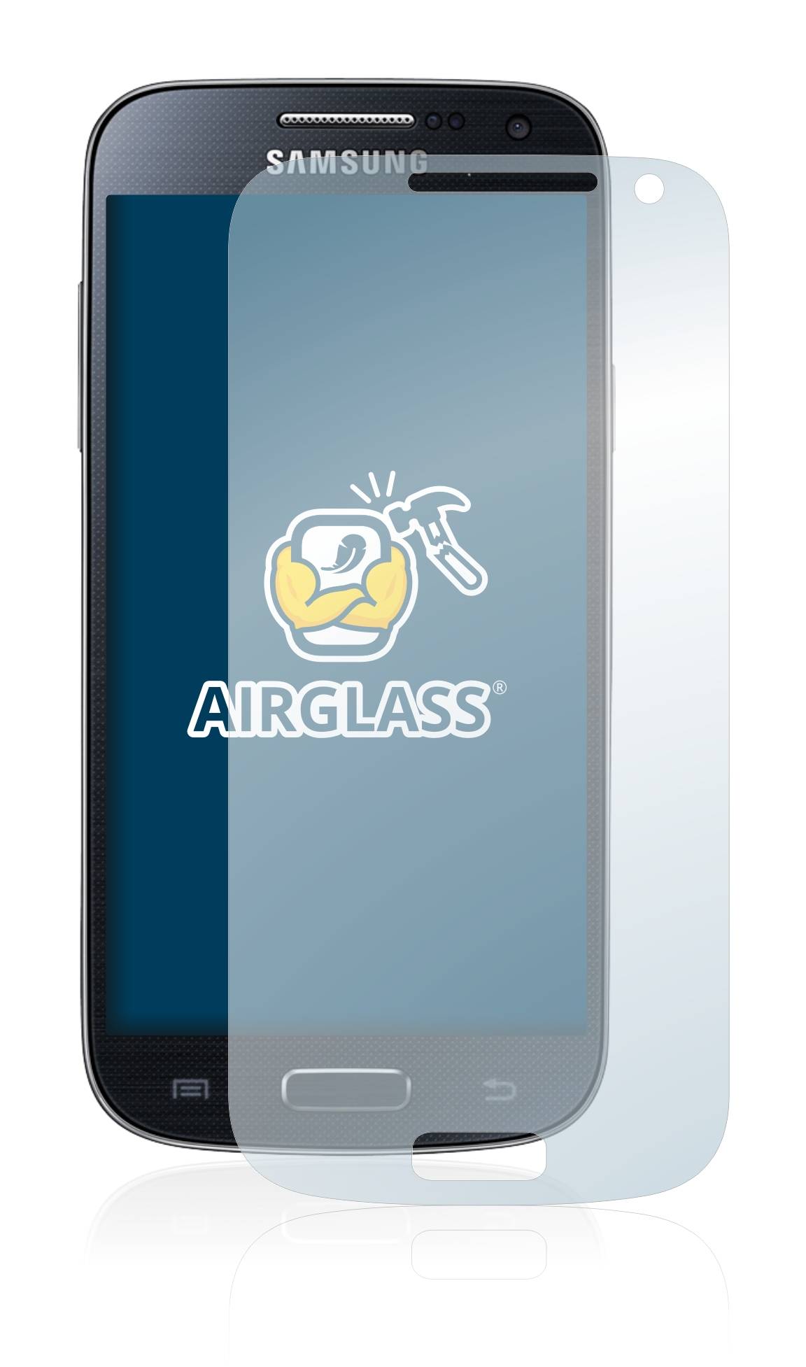 BROTECT AirGlass Flexible Schutz Glas Folie für Samsung Galaxy S4 Mini LTE (4G) I9195 Klar Transparent