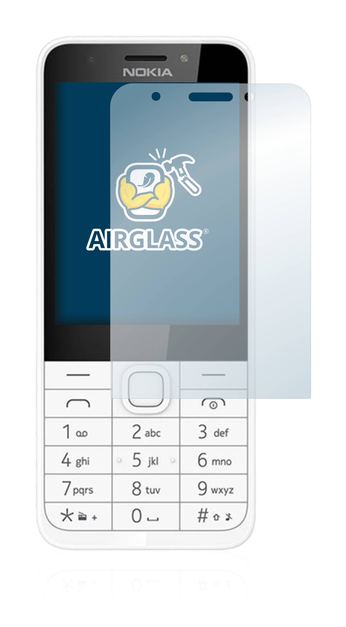 BROTECT AirGlass Flexible Schutz Glas Folie für Nokia 230 Klar Transparent