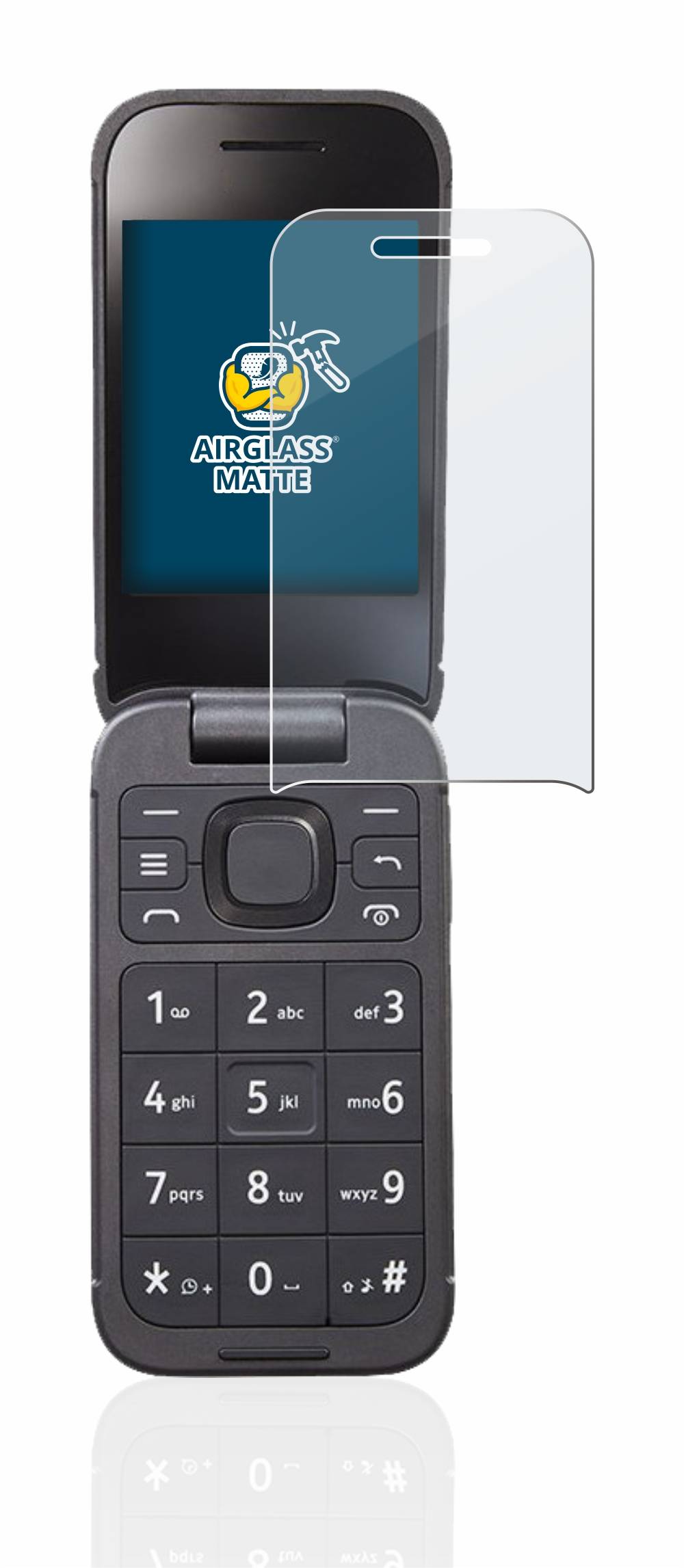 BROTECT AirGlass Flexible Schutz Glas Folie für Nokia 2760 Flip Matt Entspiegelt