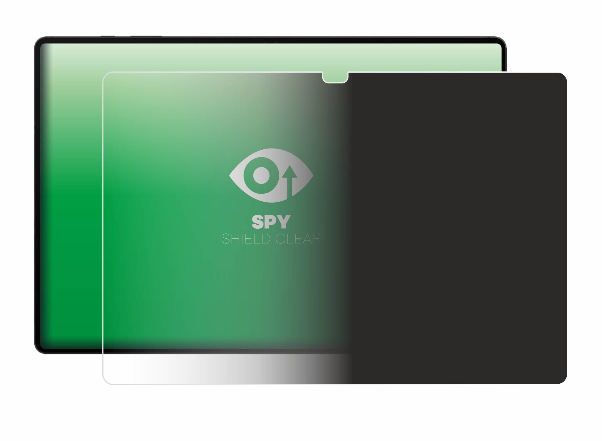 upscreen Spy Shield Clear Premium Blickschutzfolie für Samsung Galaxy Tab S8 Ultra