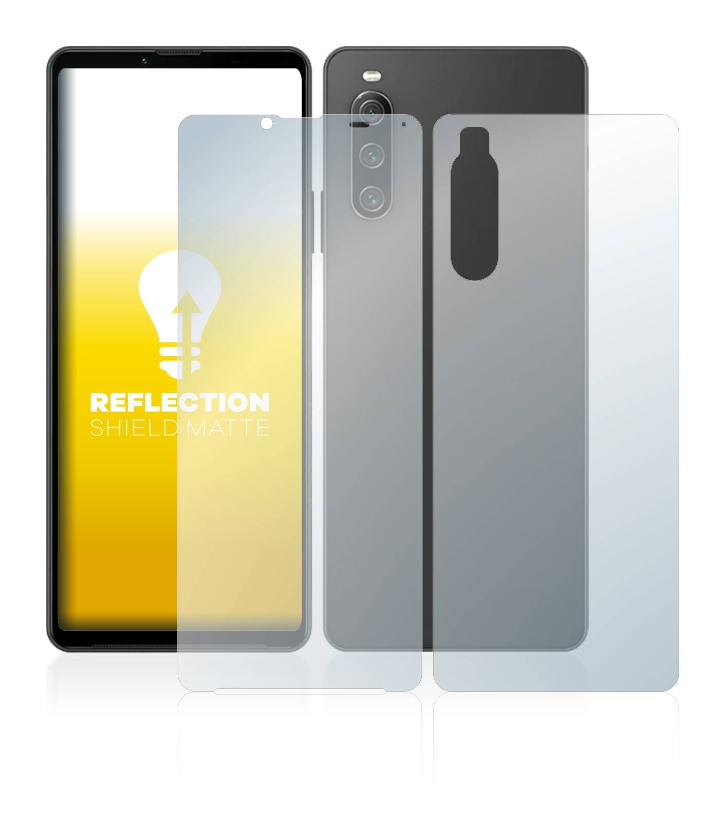 upscreen Schutzfolie für Sony Xperia 10 IV (Display+Rückseite) Folie Matt Entspiegelt Anti-Reflex