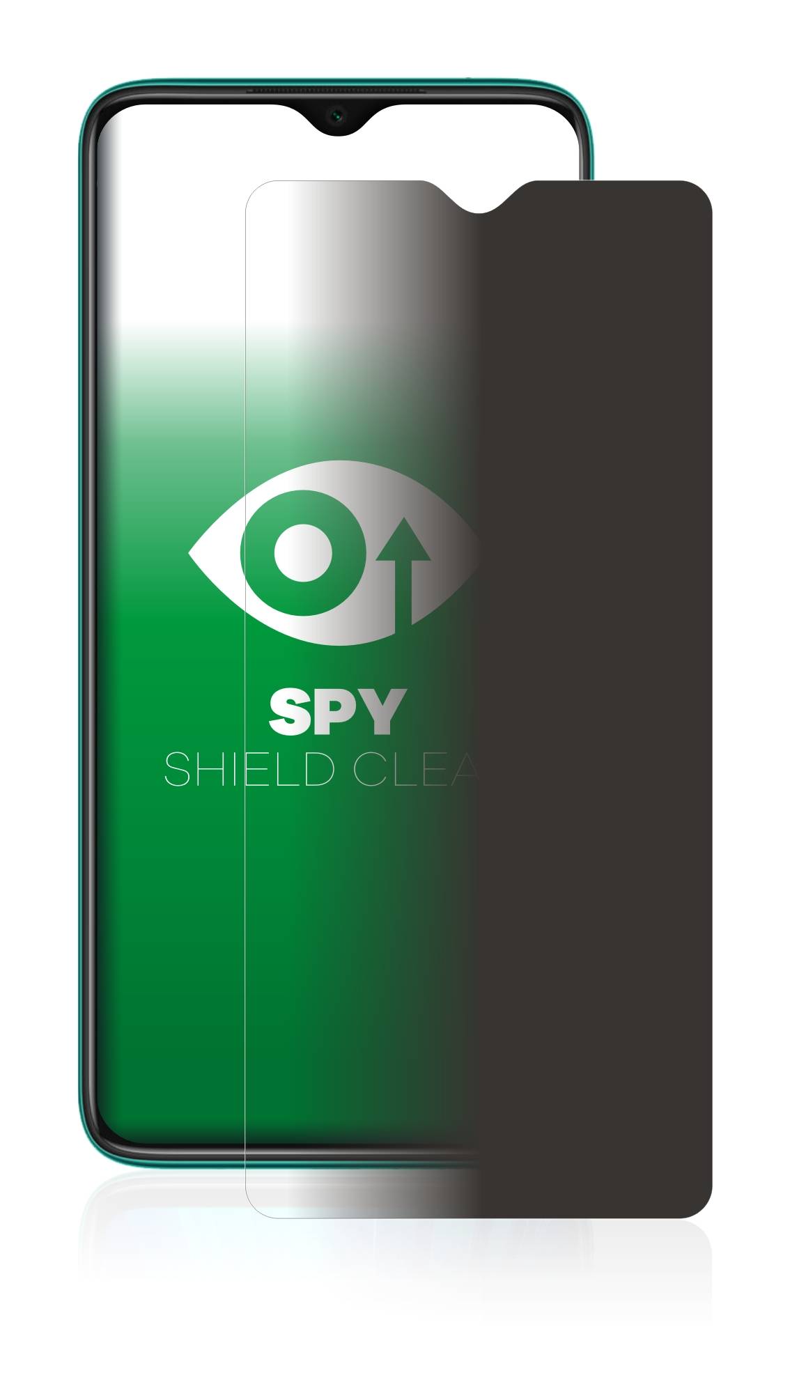 upscreen Blickschutzfolie für Xiaomi Redmi Note 8 2021 Anti-Spy Privacy Blaulichtschutz Sichtschutzfolie