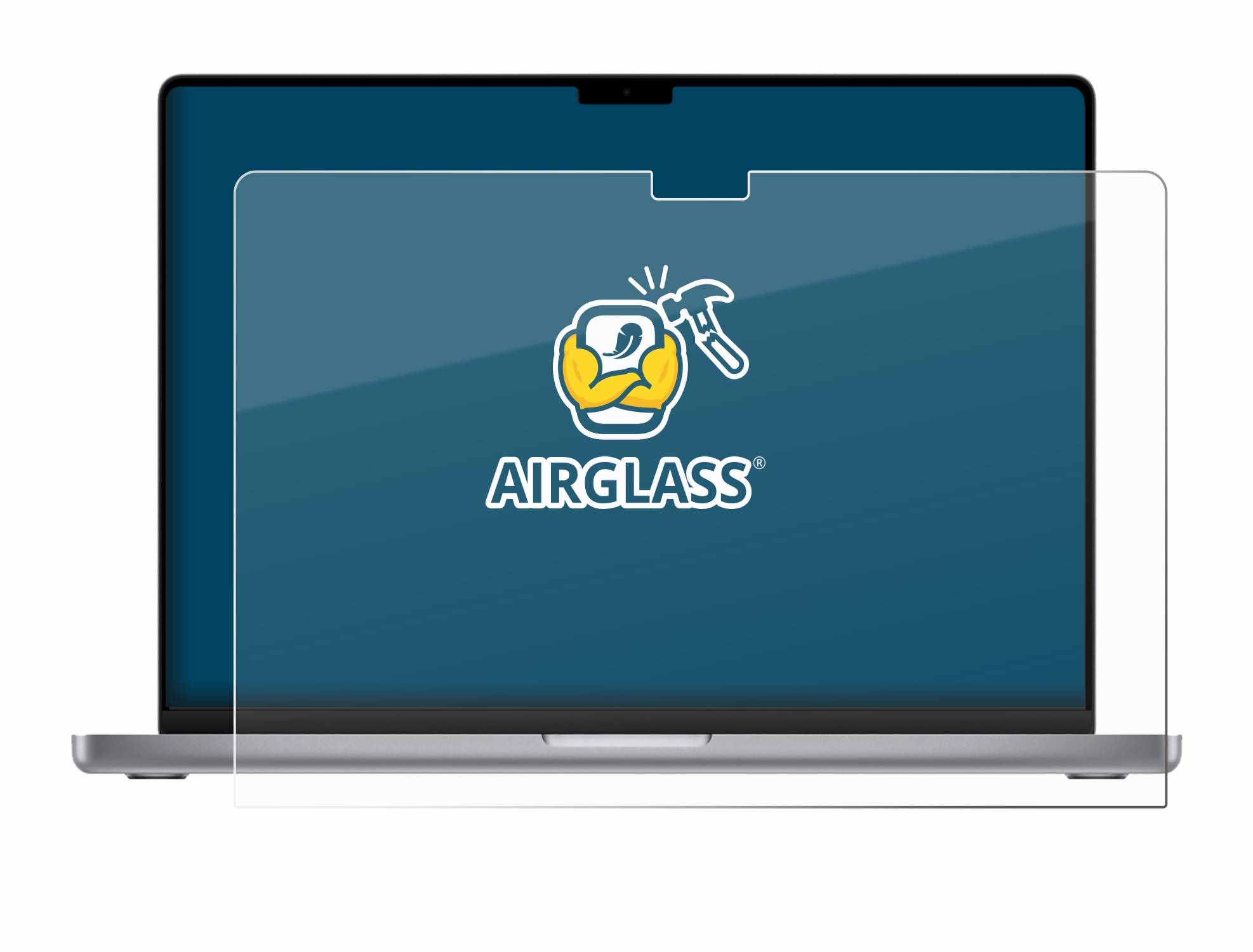 BROTECT AirGlass Flexible Schutz Glas Folie für Apple MacBook Pro 16" 2021 Klar Transparent