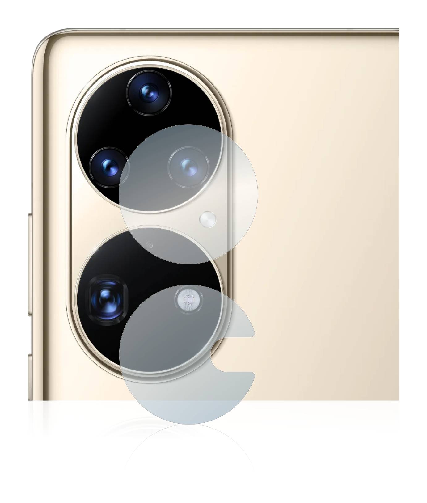 BROTECT AirGlass Flexible Schutz Glas Folie für Huawei P50 Pro (NUR Kameraschutz) Klar Transparent