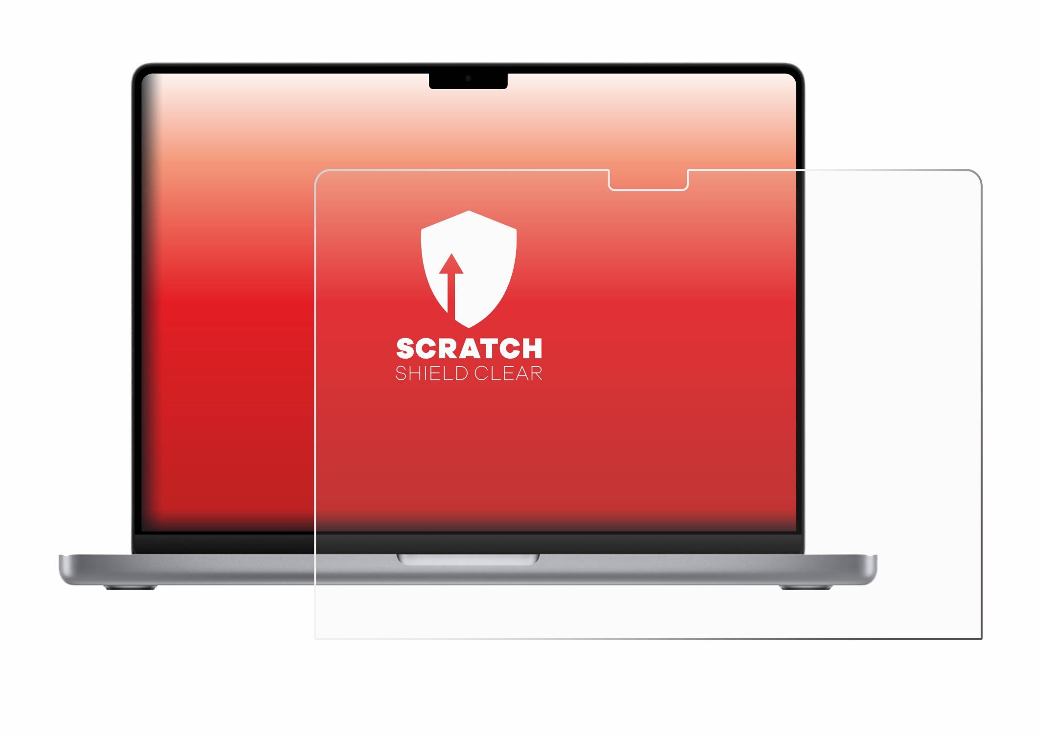 upscreen Schutzfolie für Apple MacBook Pro 14" 2021 Kratzschutz Anti-Fingerprint Klar