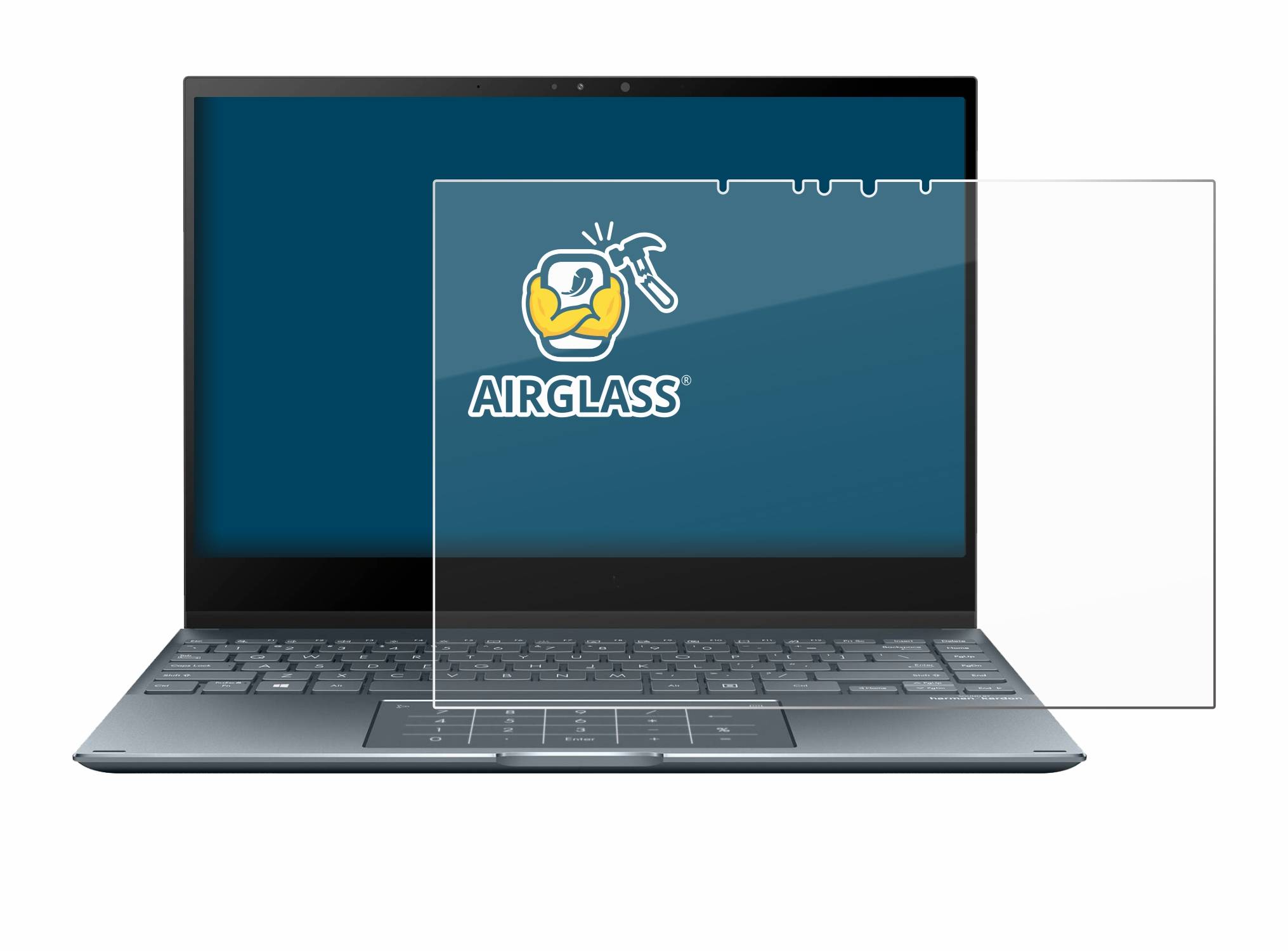 BROTECT AirGlass Flexible Schutz Glas Folie für ASUS ZenBook Flip 13 UX363EA Klar Transparent