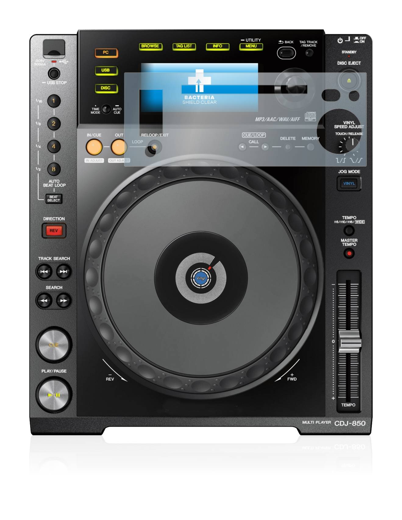 upscreen Bacteria Shield Clear Premium Antibakterielle Displayschutzfolie für Pioneer