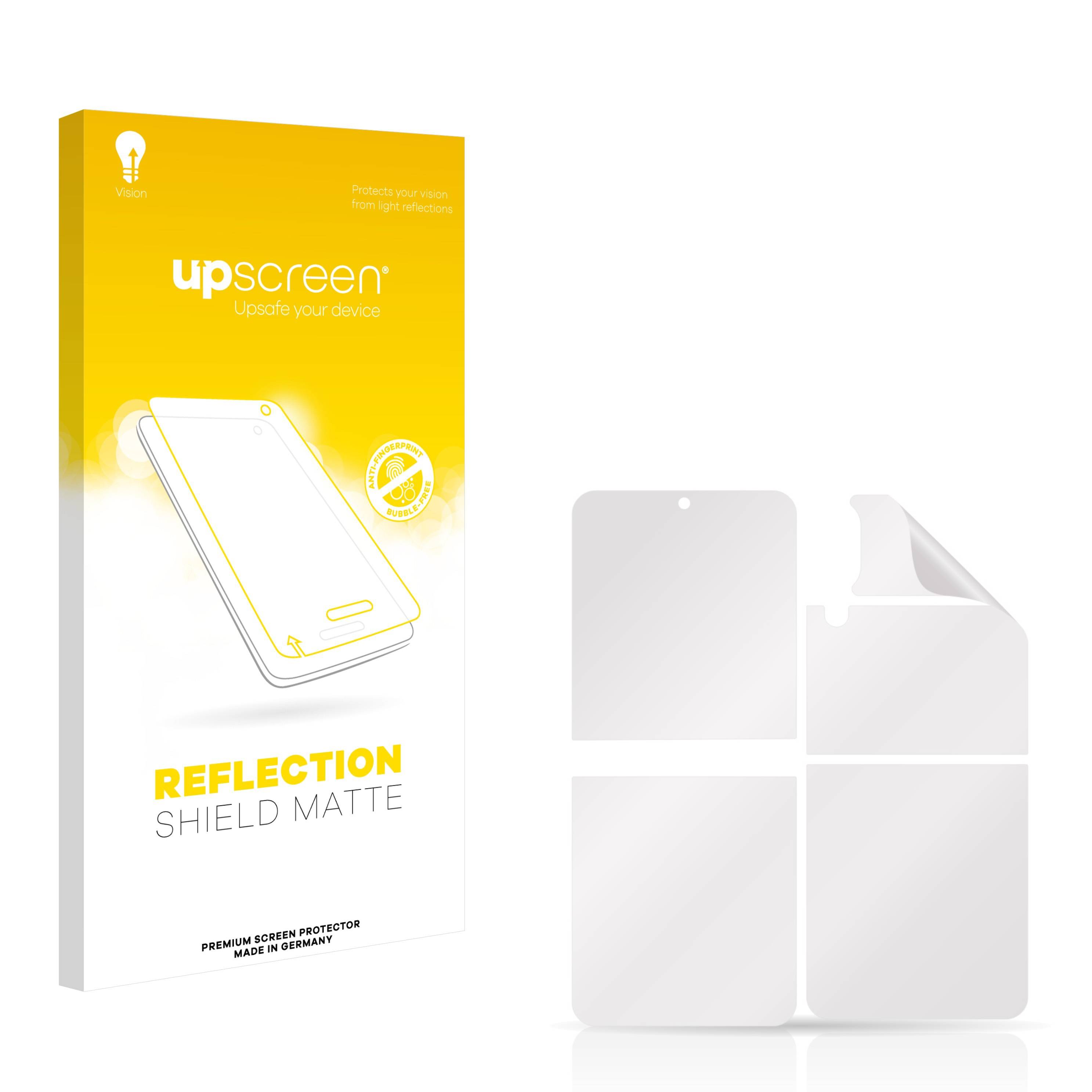 upscreen Schutzfolie für Samsung Galaxy Z Flip 4 (Display+Rückseite) Folie Matt Entspiegelt Anti-Reflex