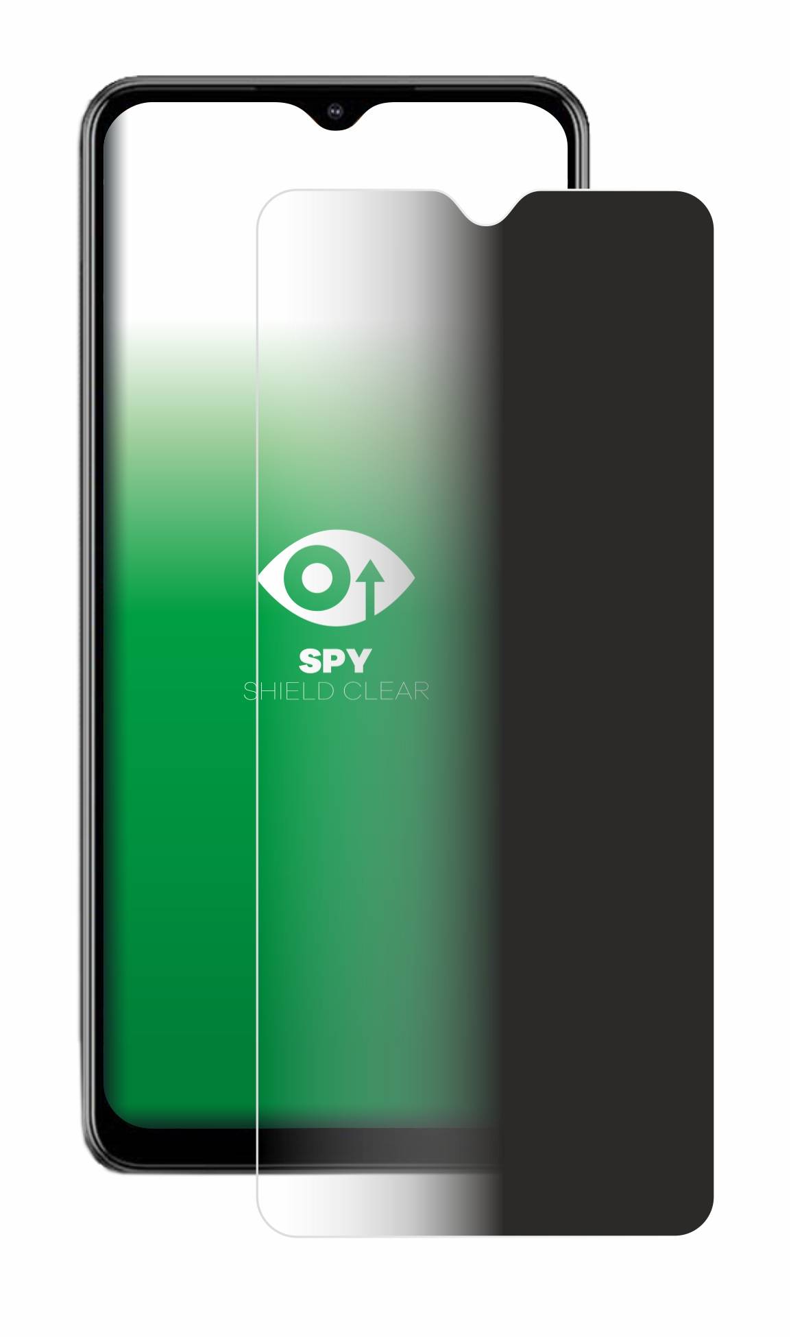 upscreen Blickschutzfolie für Samsung Galaxy M12 Anti-Spy Privacy Blaulichtschutz Sichtschutzfolie