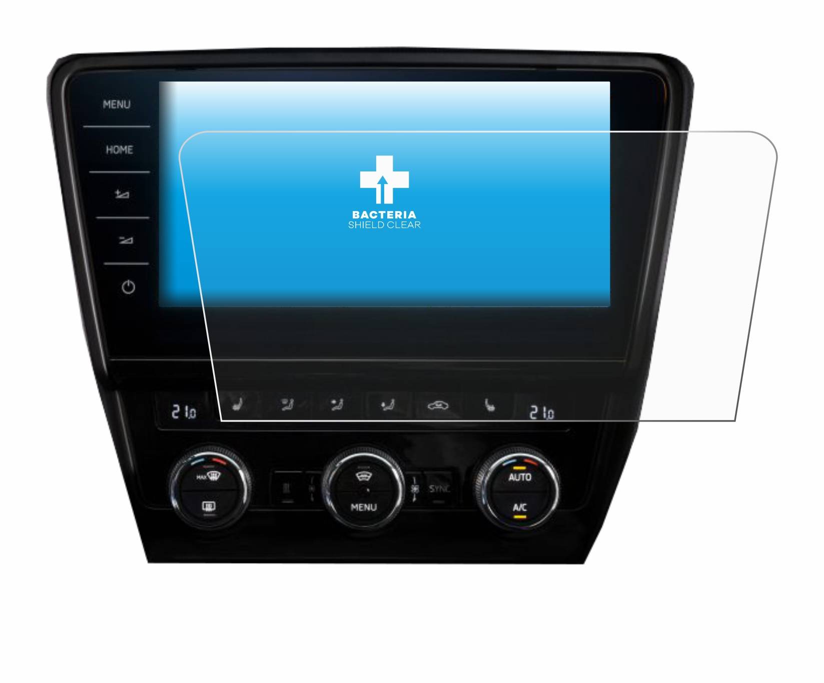 upscreen Bacteria Shield Clear Premium Antibakterielle Displayschutzfolie für Skoda Octavia