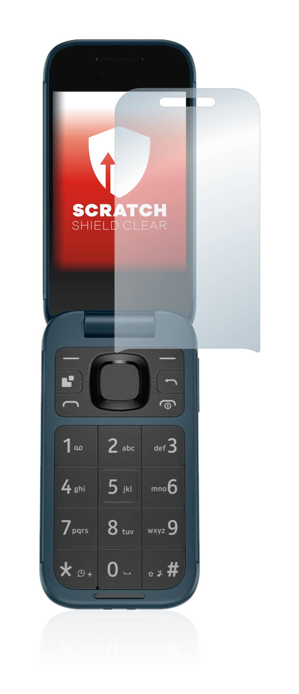 upscreen Schutzfolie für Nokia 2660 Flip Kratzschutz Anti-Fingerprint Klar