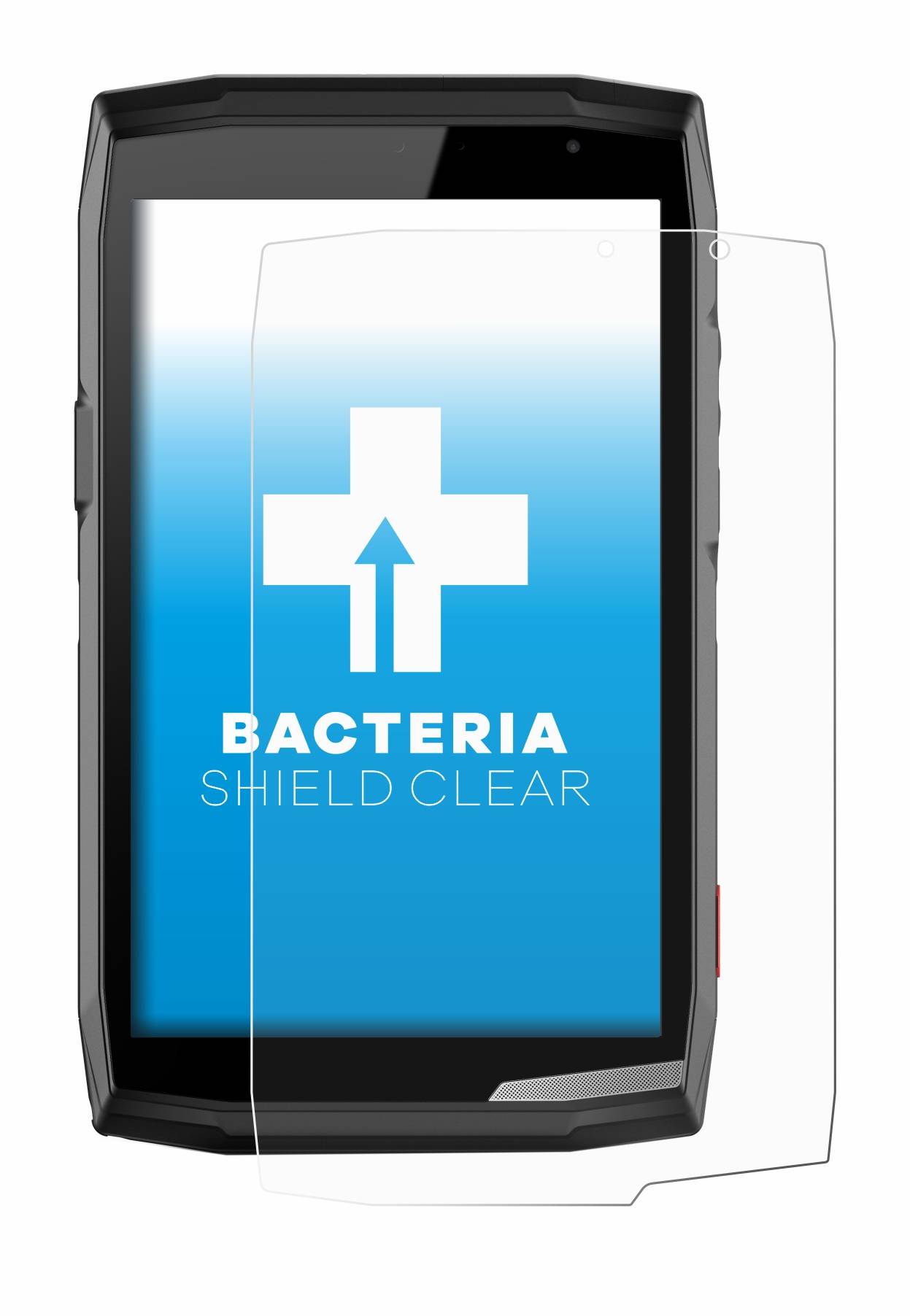 upscreen Bacteria Shield Clear Premium Antibakterielle Displayschutzfolie für Crosscall Core