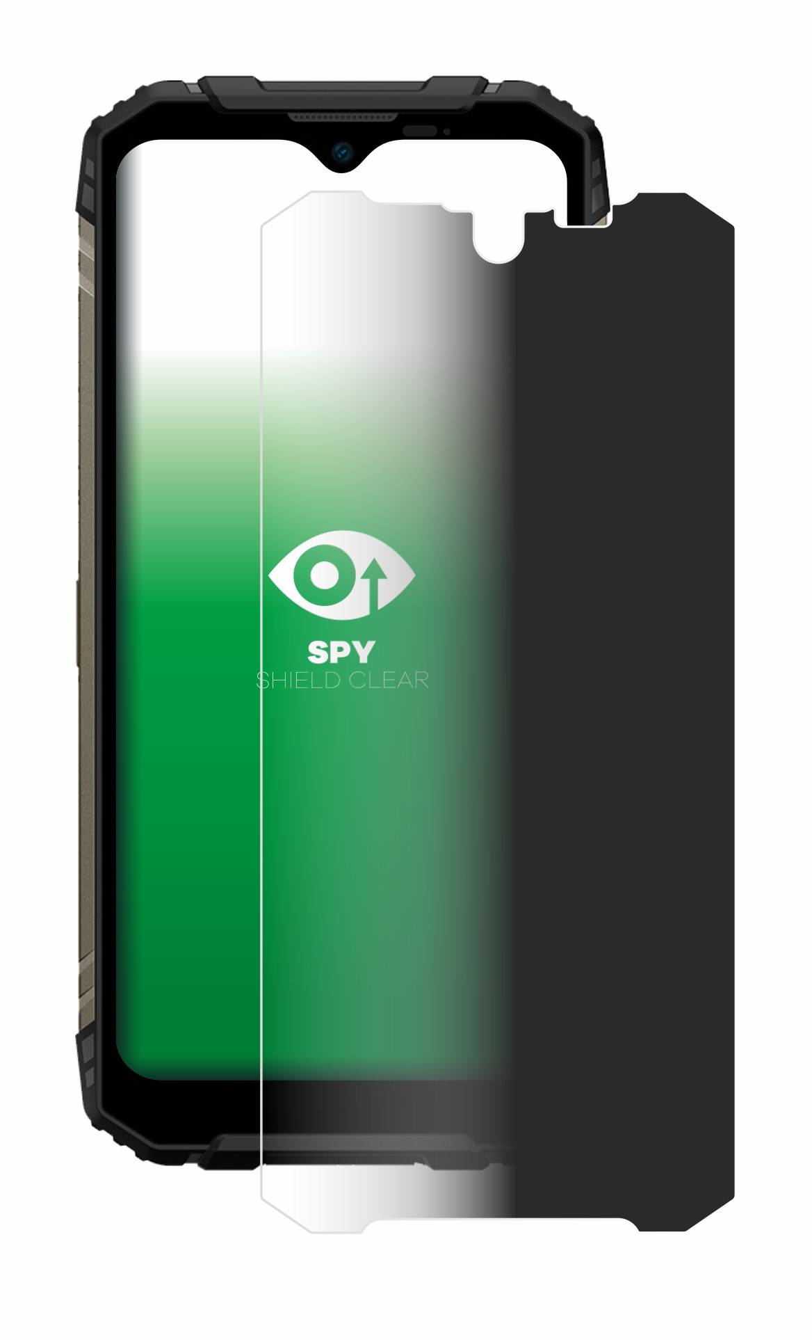 upscreen Blickschutzfolie für Doogee S96 Pro Anti-Spy Privacy Blaulichtschutz Sichtschutzfolie