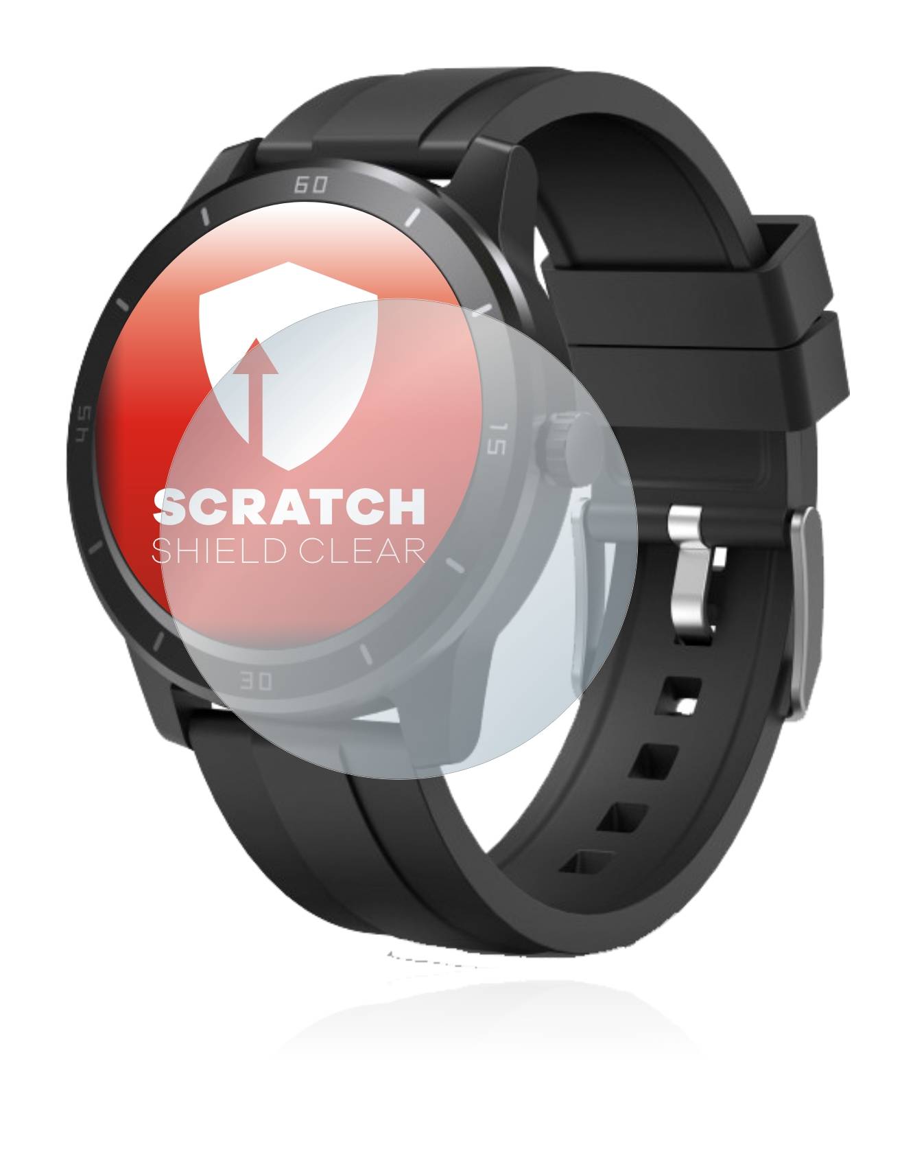 upscreen Scratch Shield Clear Premium Displayschutzfolie für Hama Fit Watch
