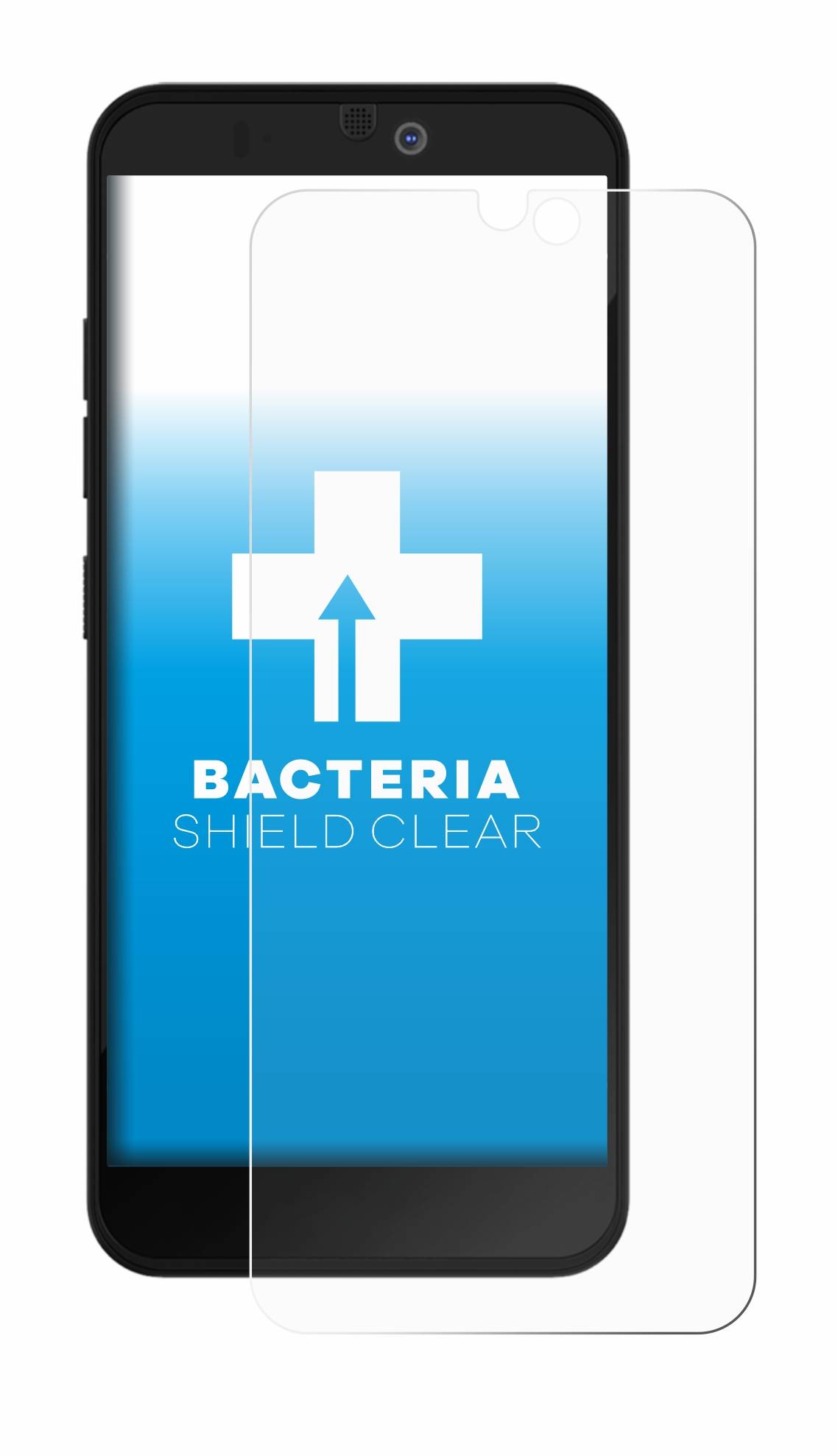 upscreen Schutzfolie für Fairphone 3 Plus Antibakterielle Folie Klar Anti-Kratzer