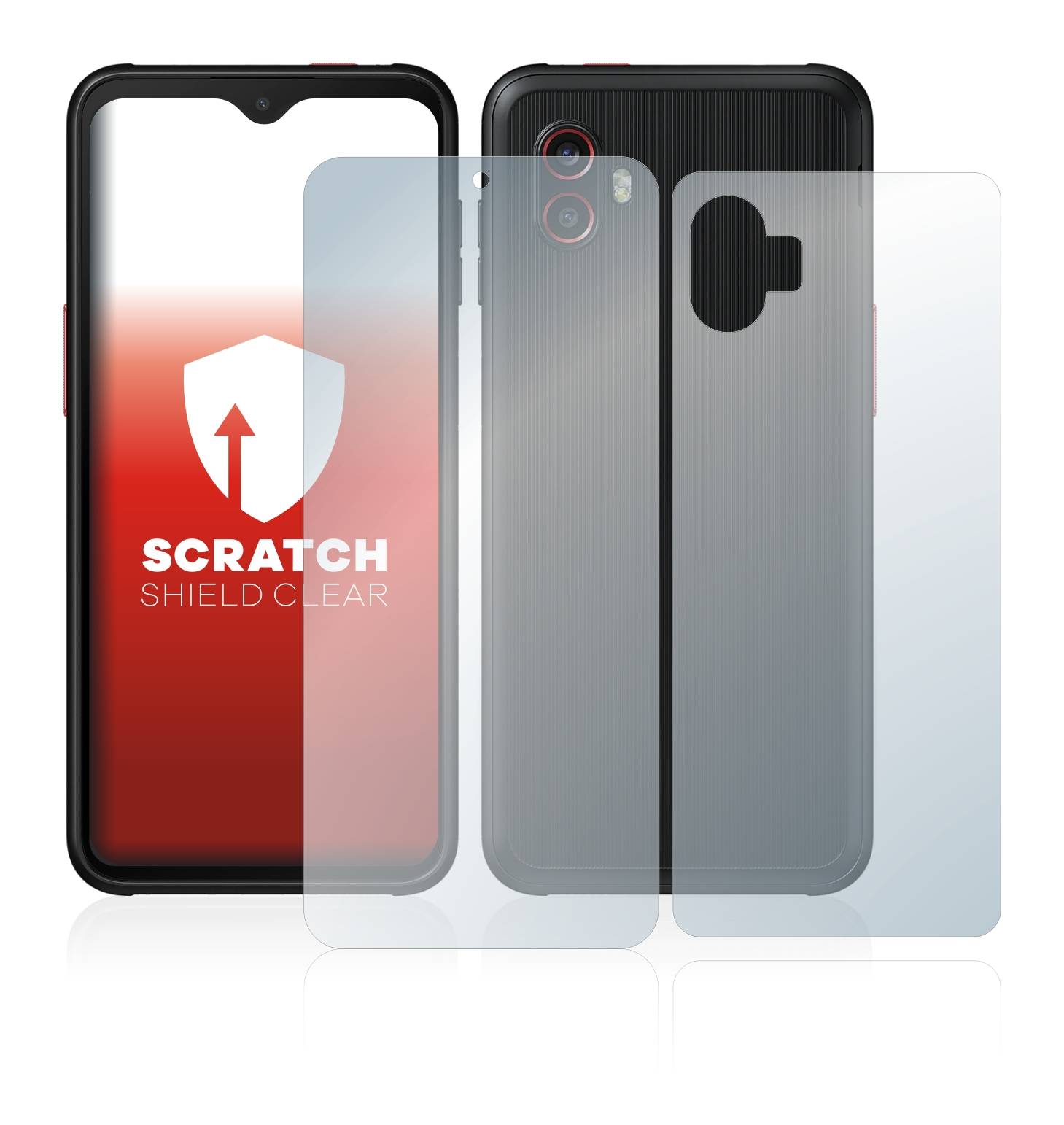 upscreen Schutzfolie für Samsung Galaxy Xcover 6 Pro (Display+Rückseite) Kratzschutz Anti-Fingerprint Klar