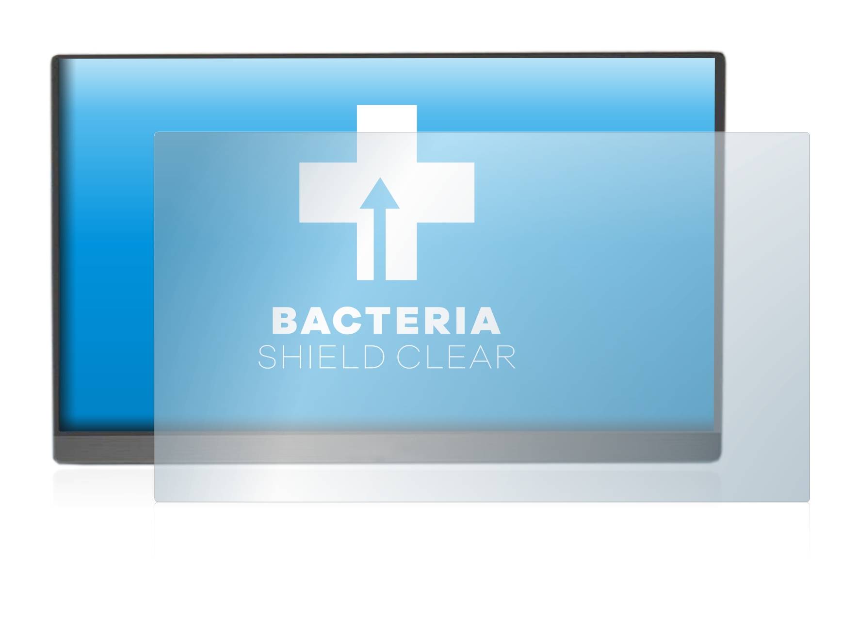 upscreen Bacteria Shield Clear Premium Antibakterielle Displayschutzfolie für Arozpa 15.6