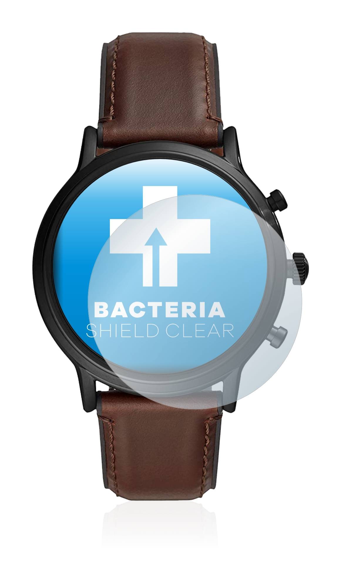 upscreen Bacteria Shield Clear Premium Antibakterielle Displayschutzfolie für Fossil Gen