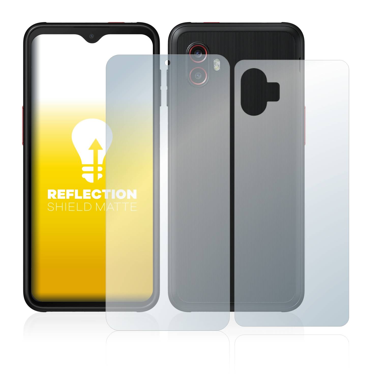 upscreen Schutzfolie für Samsung Galaxy XCover 6 Pro (Display+Rückseite) Folie Matt Entspiegelt Anti-Reflex