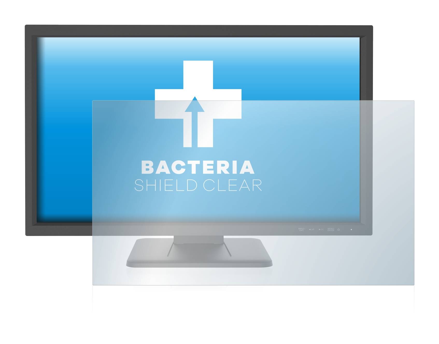 upscreen Bacteria Shield Clear Premium Antibakterielle Displayschutzfolie für Iiyama ProLite