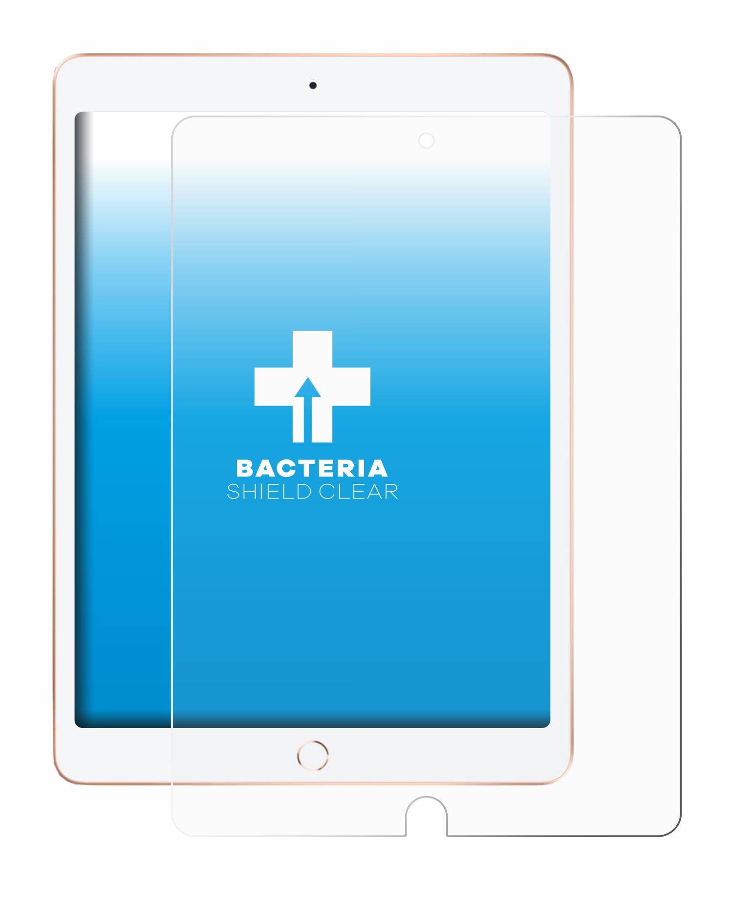 upscreen Bacteria Shield Clear Premium Antibakterielle Displayschutzfolie für Apple iPad
