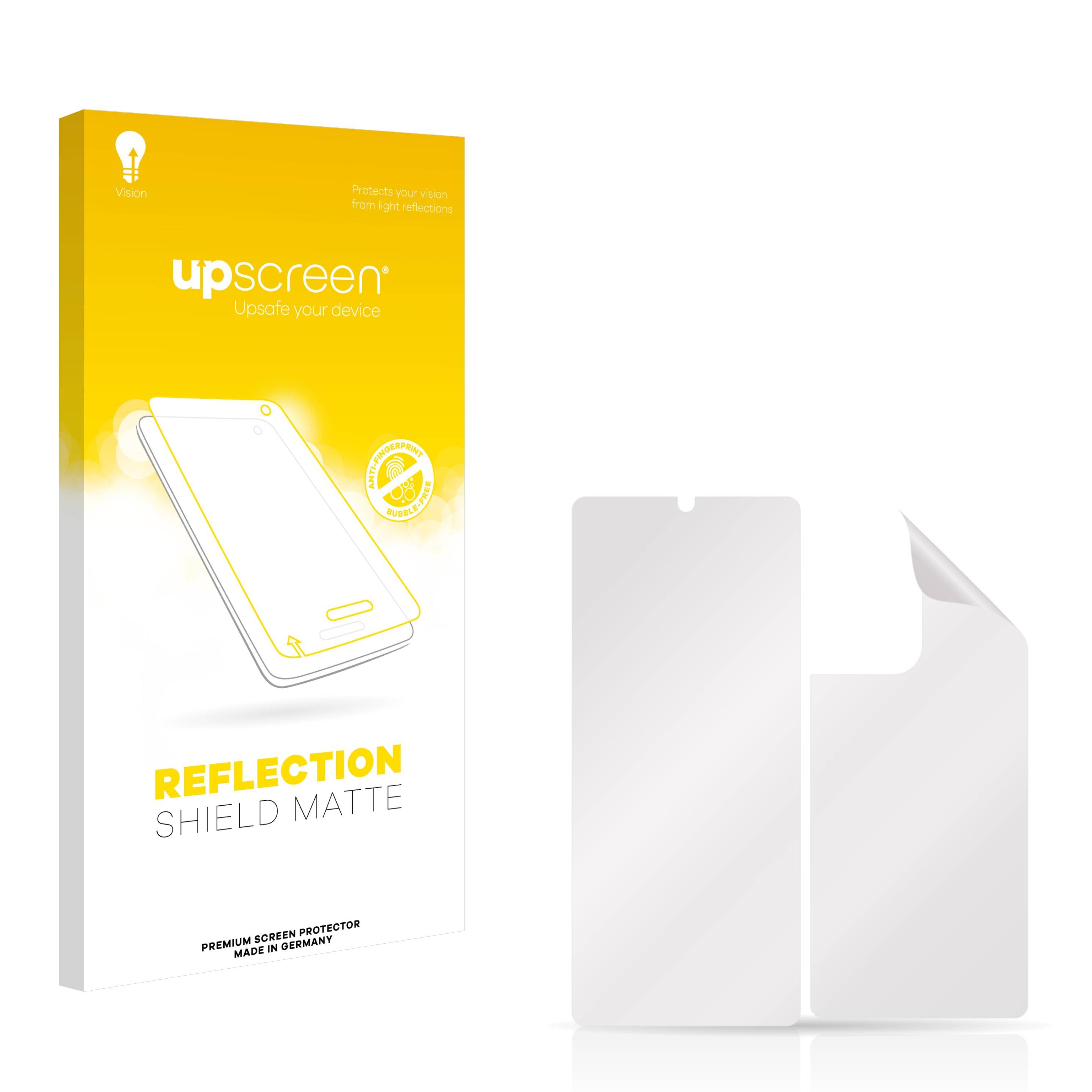 upscreen Schutzfolie für Samsung Galaxy S21 Ultra 5G (Display+Rückseite) Folie Matt Entspiegelt Anti-Reflex