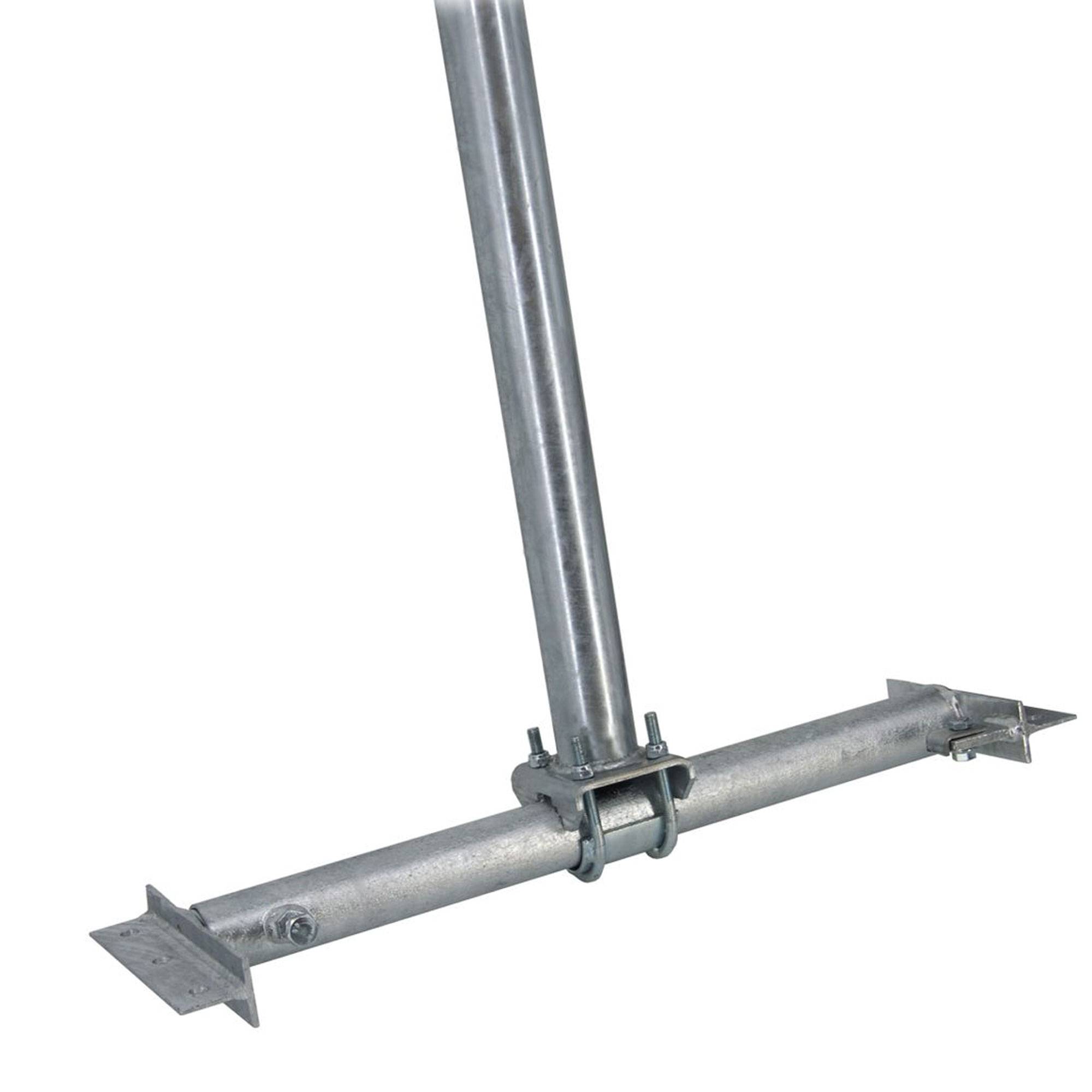 PremiumX Dachsparrenhalter SOLID X85-48 galvanisch verzinkt SAT Dach Halterung BLEI Dachziegel Manschette SET Schwarz