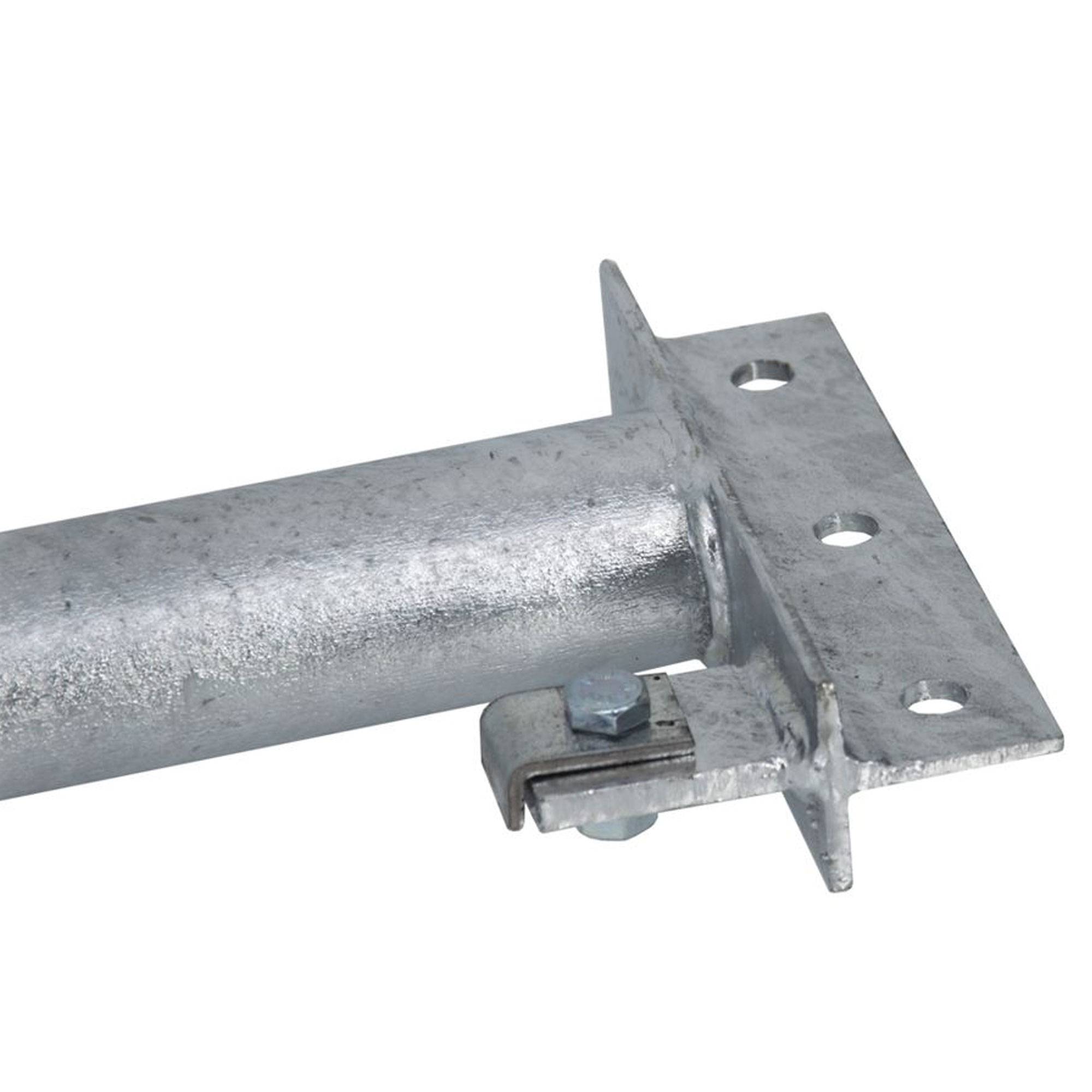 PremiumX SOLID X85-48 Teleskop Dachsparrenhalter 85cm Mast 48mm galvanisch verzinkt SAT Dach Halterung Kabeldurchführung