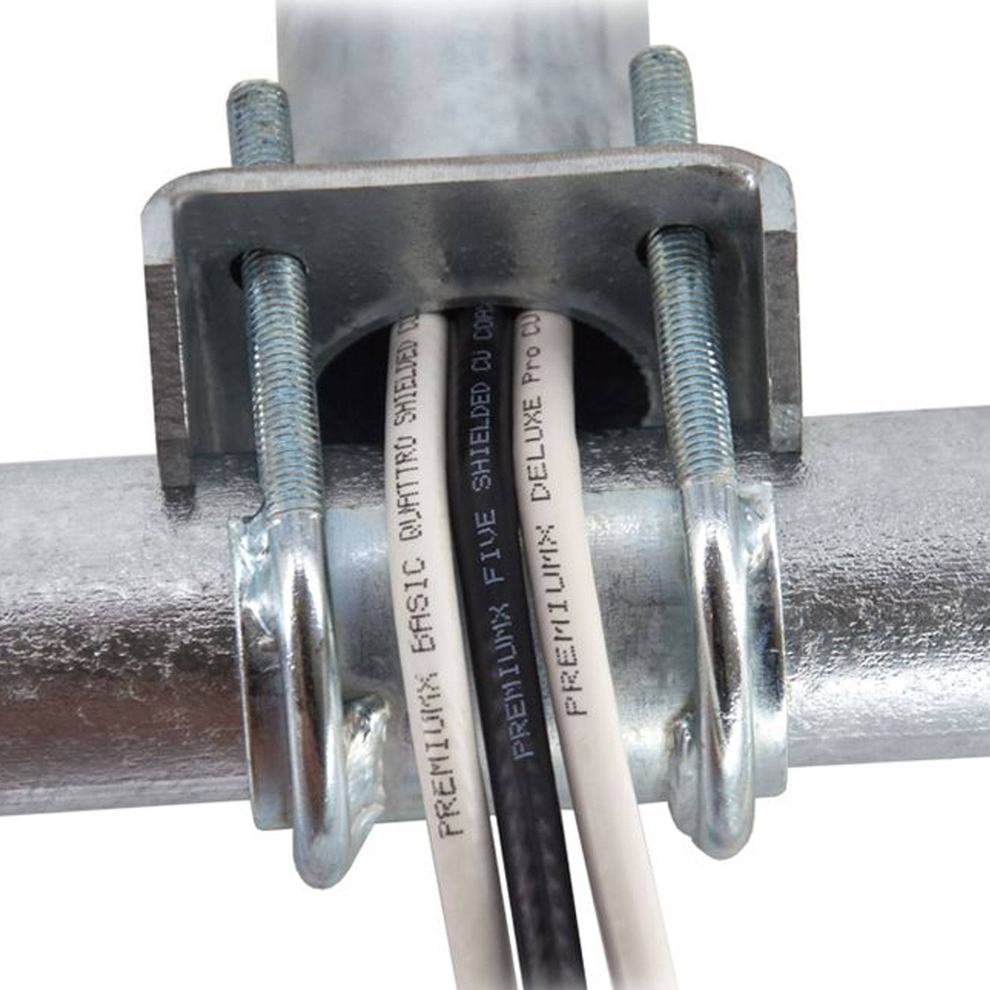 PremiumX Dachsparrenhalter SOLID X85-48 galvanisch verzinkt SAT Dach Halterung mit ALU Dachziegel Manschette SET ROT