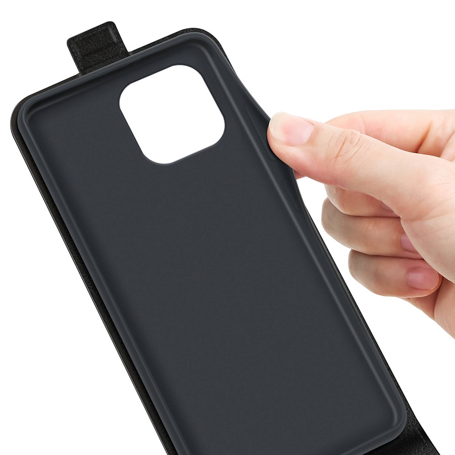 Für Apple iPhone 15 Fliptasche Schwarz Hülle Cover Tasche Etuis Case