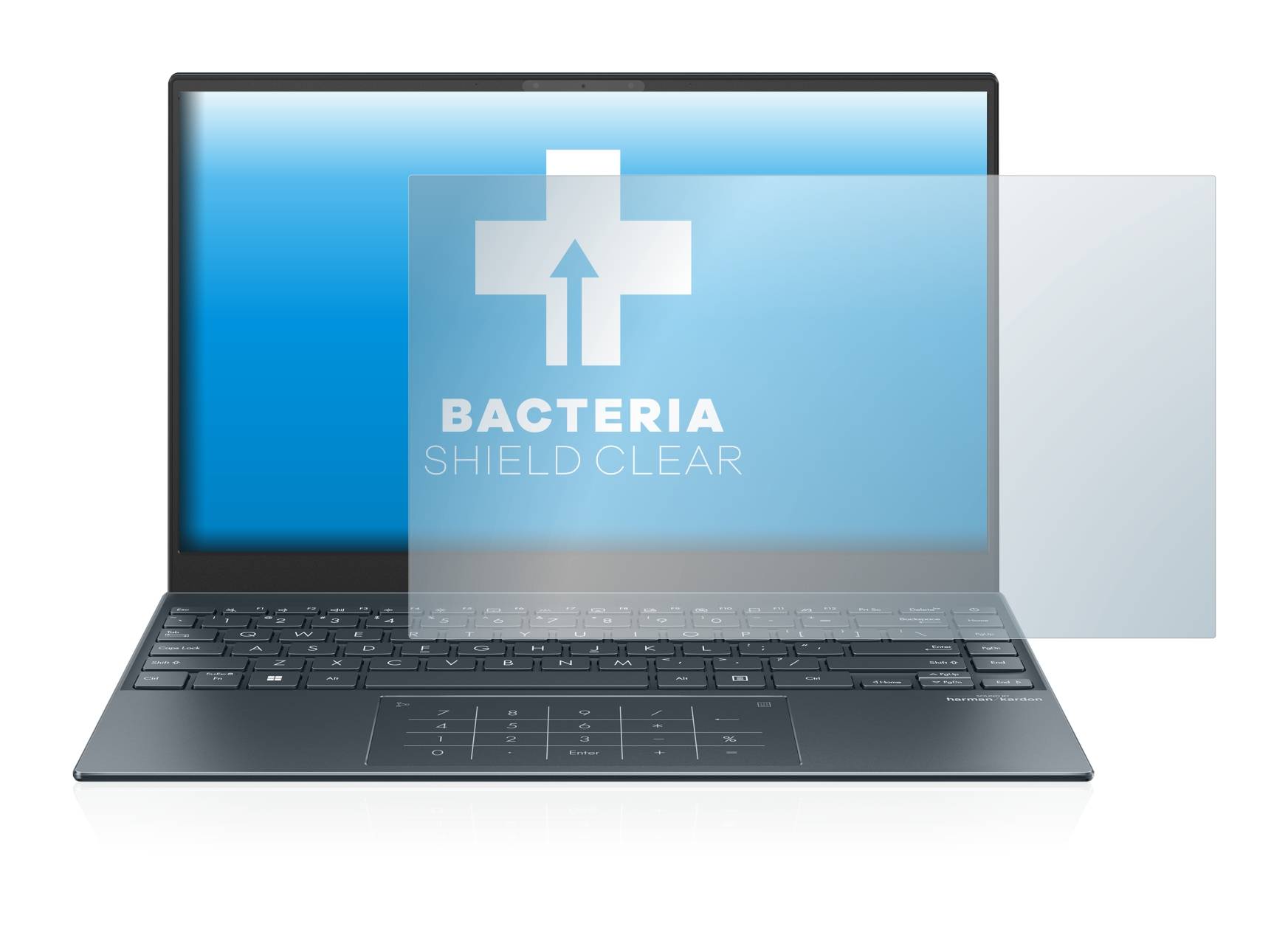 upscreen Bacteria Shield Clear Premium Antibakterielle Displayschutzfolie für Asus ZenBook