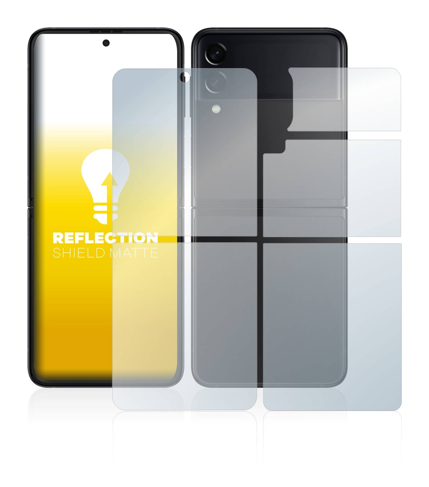 upscreen Schutzfolie für Samsung Galaxy Z Flip 3 5G (Display+Rückseite) Folie Matt Entspiegelt Anti-Reflex