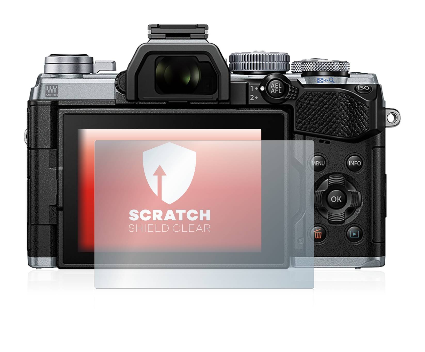 upscreen Scratch Shield Clear Premium Displayschutzfolie für Olympus OM-D E-M5 Mark
