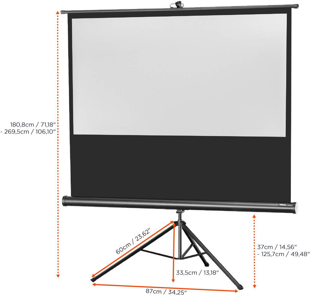 Celexon Stativ Economy 1090260 Stativleinwand 158 x 89 cm Bildformat: 16:9
