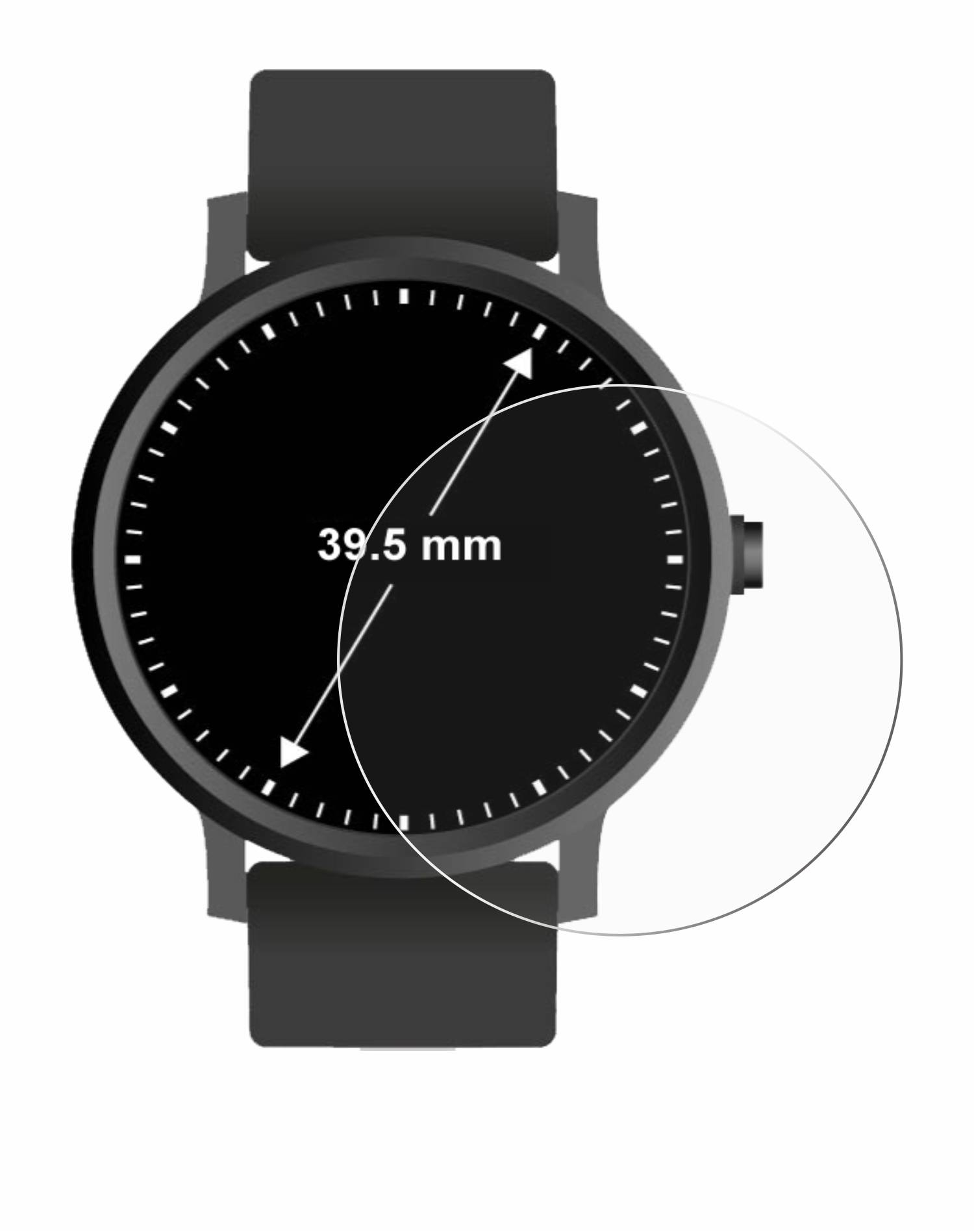 upscreen Bacteria Shield Clear Premium Antibakterielle Displayschutzfolie für Armbanduhren