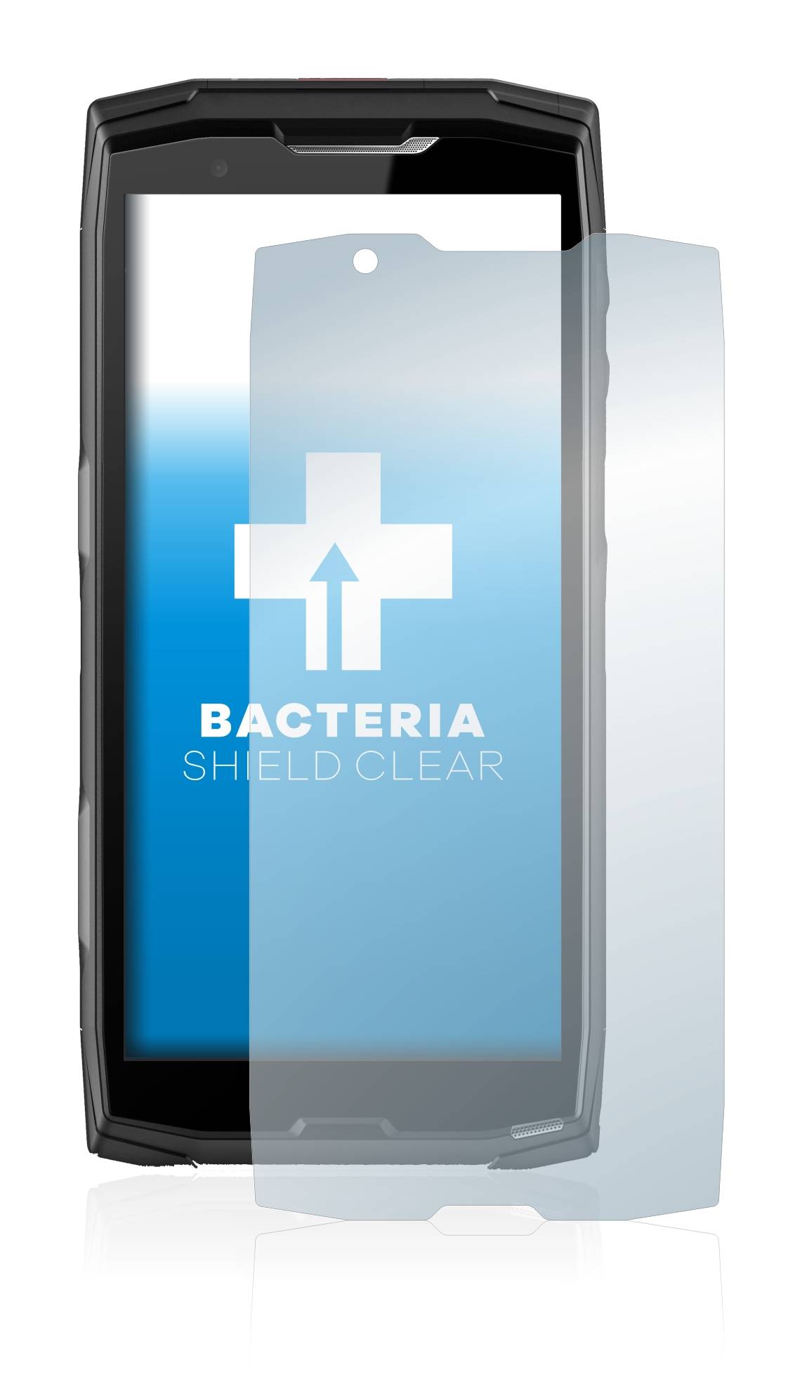 upscreen Schutzfolie für Crosscall Core-X5 Antibakterielle Folie Klar Anti-Kratzer