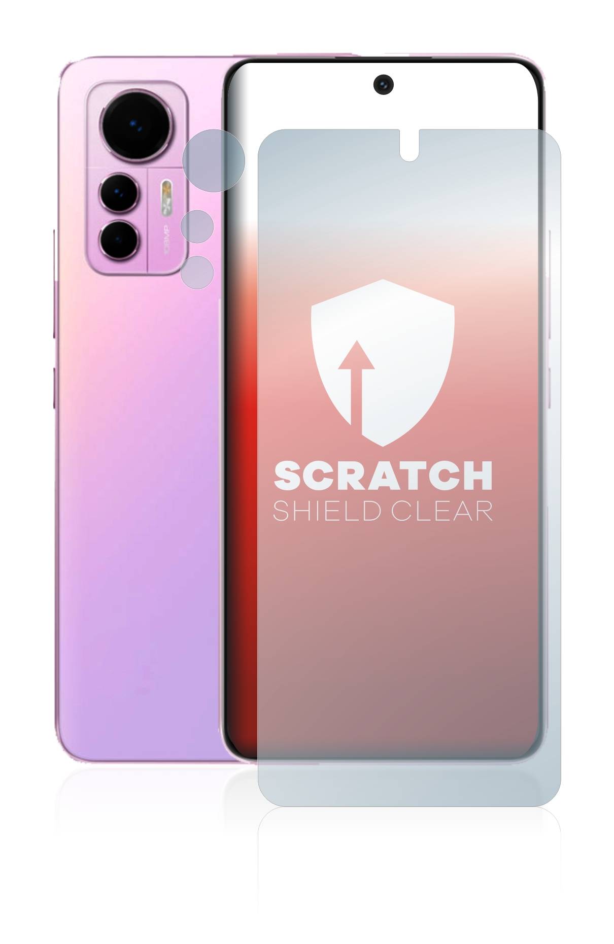 upscreen Schutzfolie für Xiaomi 12 Lite (Display+Kamera) Kratzschutz Anti-Fingerprint Klar