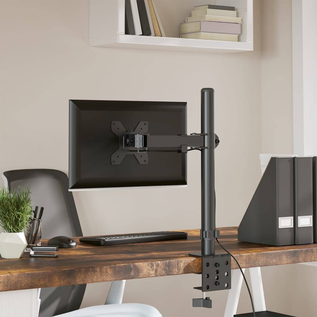 vidaXL Monitorhalterung Schwarz Stahl VESA 75/100 mm