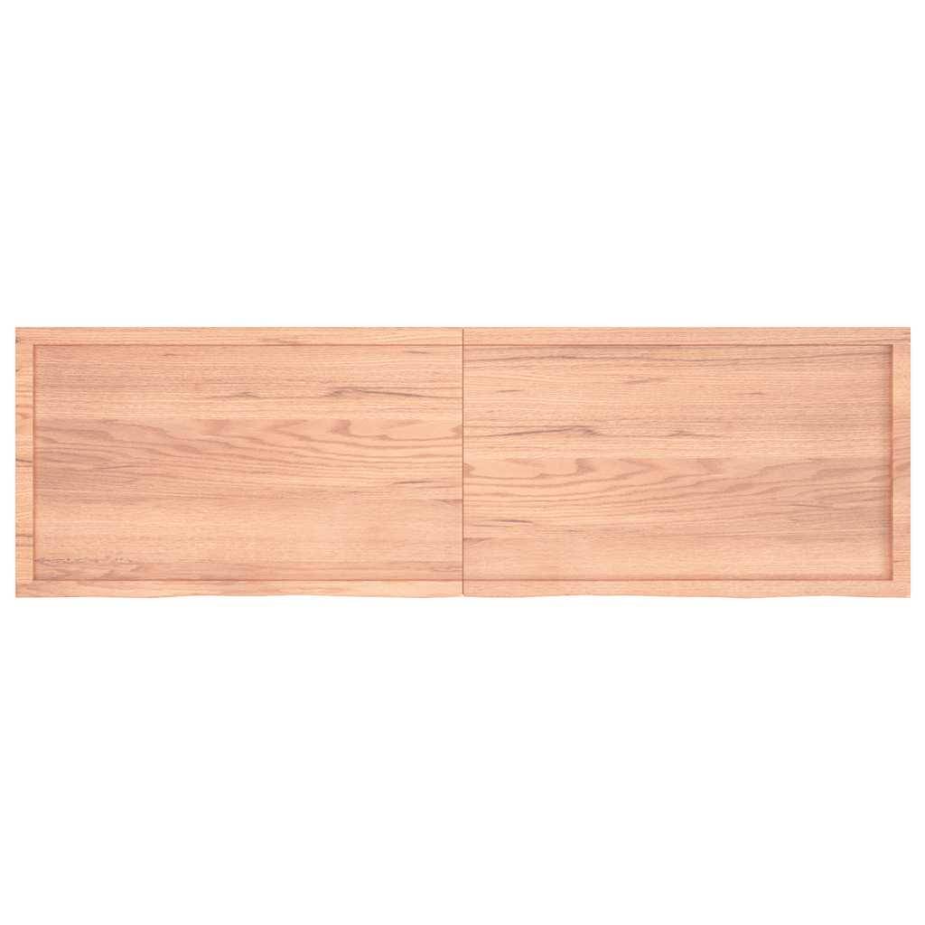 vidaXL Waschtischplatte Hellbraun 200x60x(2-4) cm Massivholz Behandelt