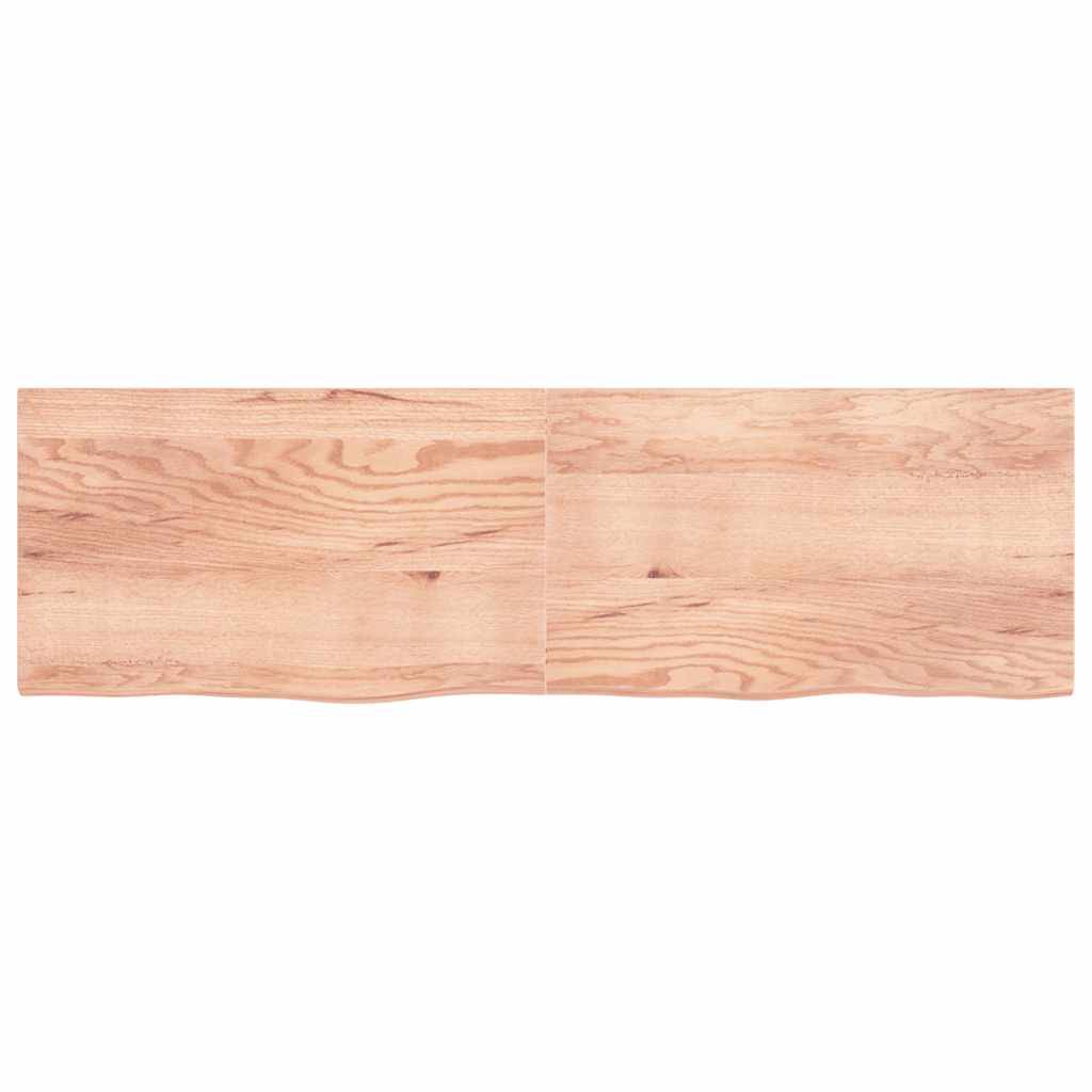vidaXL Waschtischplatte Hellbraun 200x60x(2-4) cm Massivholz Behandelt