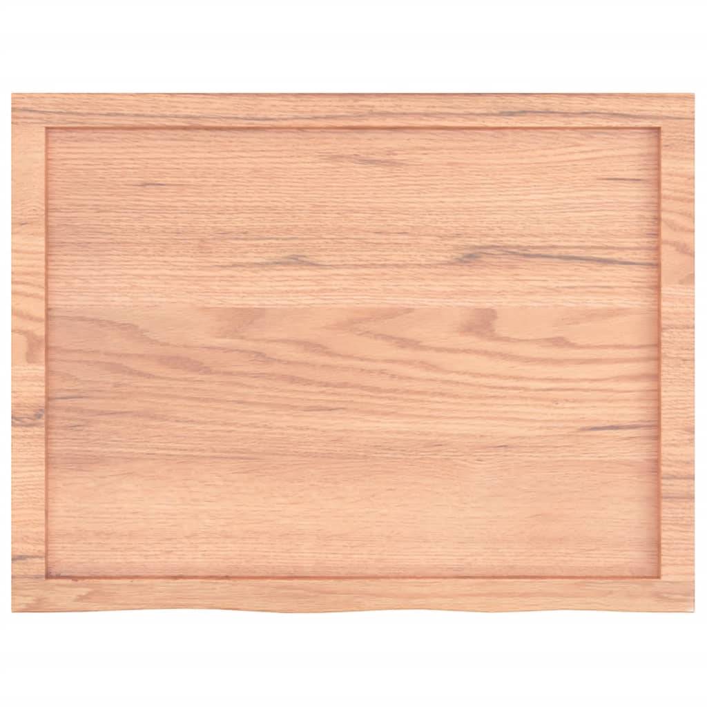 vidaXL Waschtischplatte Hellbraun 80x60x(2-6) cm Massivholz Behandelt