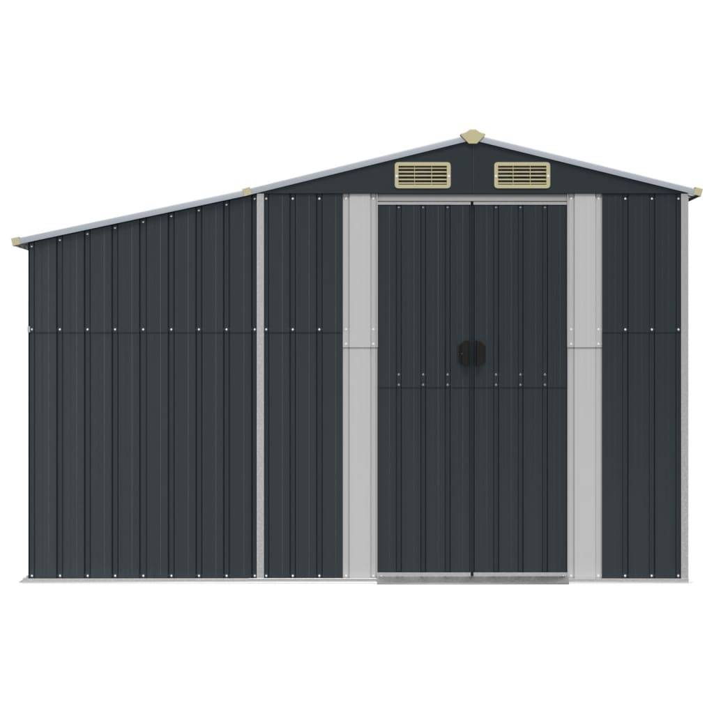 vidaXL Gerätehaus Anthrazit 277x192,5x179 cm Verzinkter Stahl