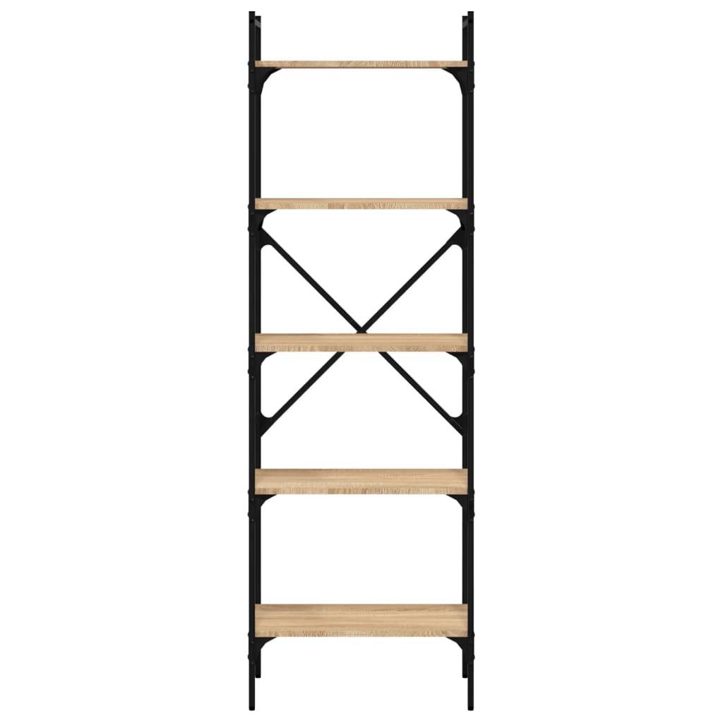 vidaXL Bücherregal 5 Fächer Sonoma-Eiche 56x31,5x174 cm Holzwerkstoff