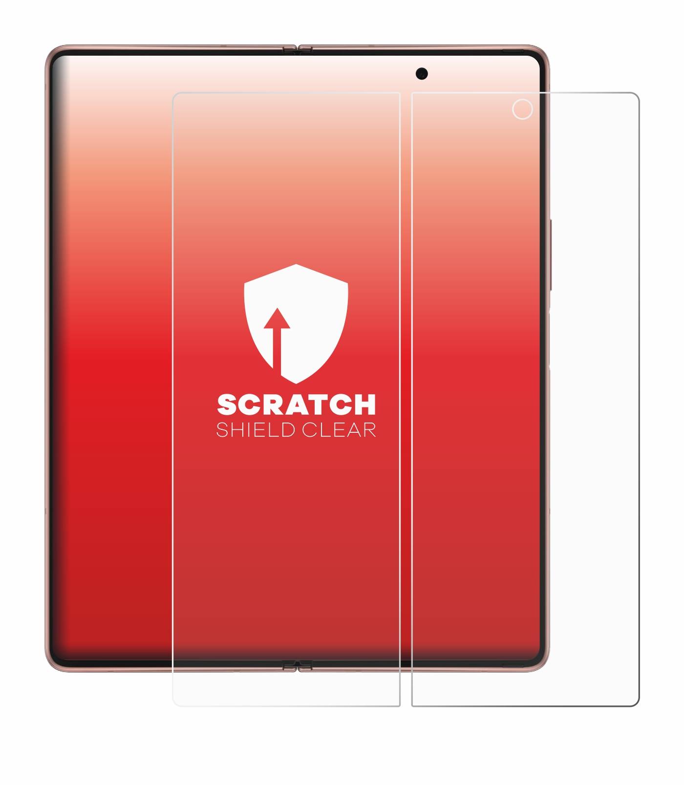 upscreen Schutzfolie für Samsung Galaxy Z Fold 2 5G (Inneres Display) Kratzschutz Anti-Fingerprint Klar